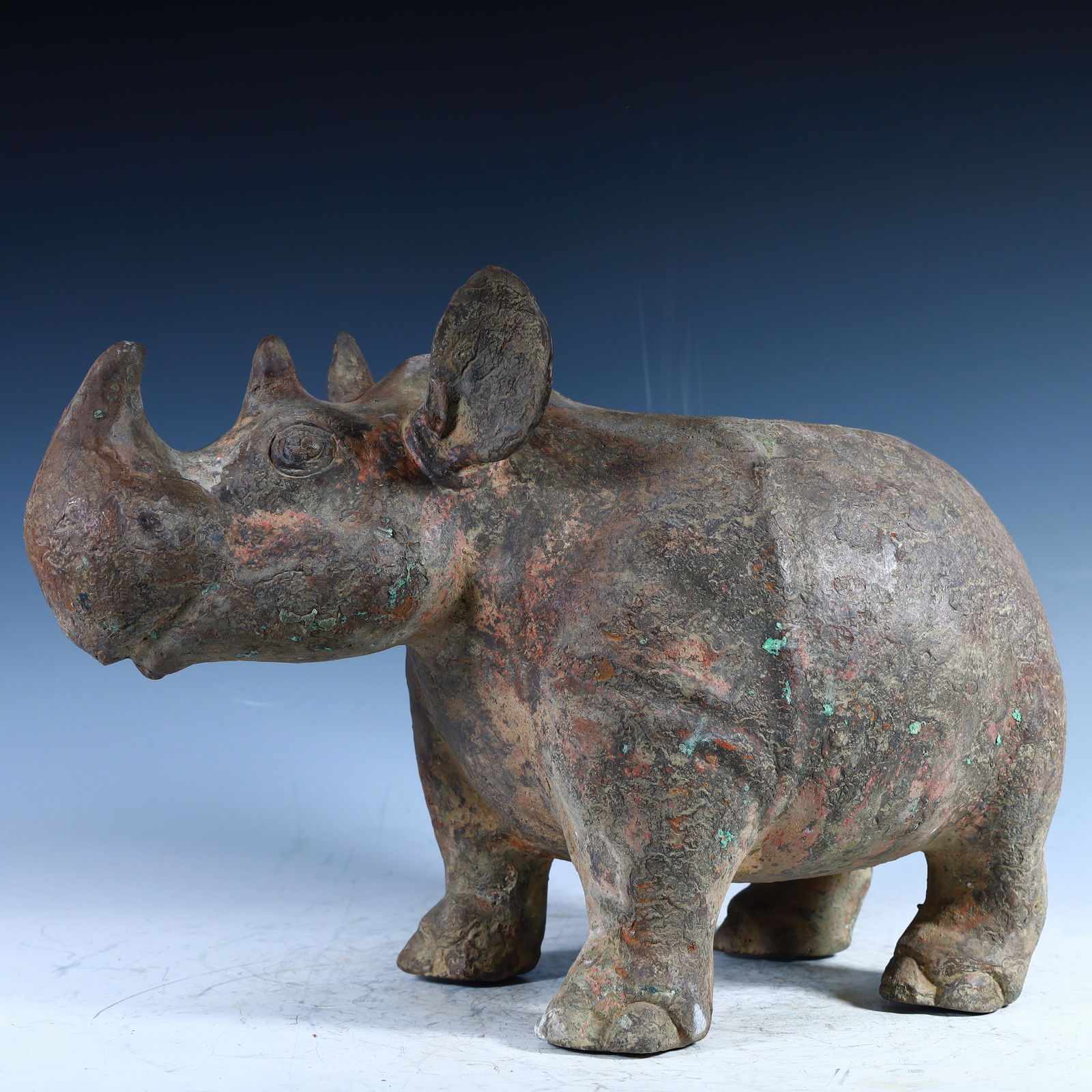 A Han Dynasty copper rhinoceros (1 of 9)