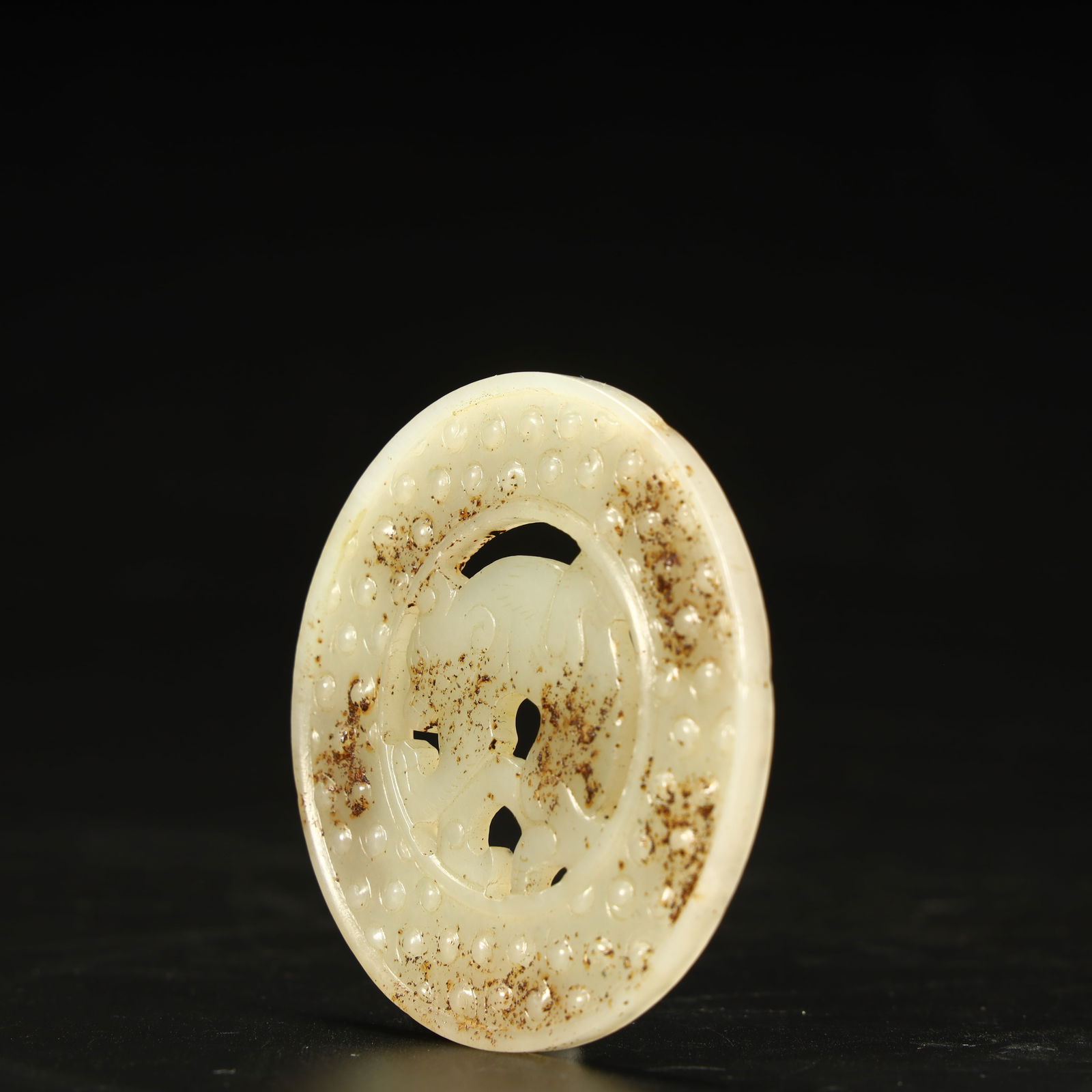 A hollow dragon valley pattern jade - 6