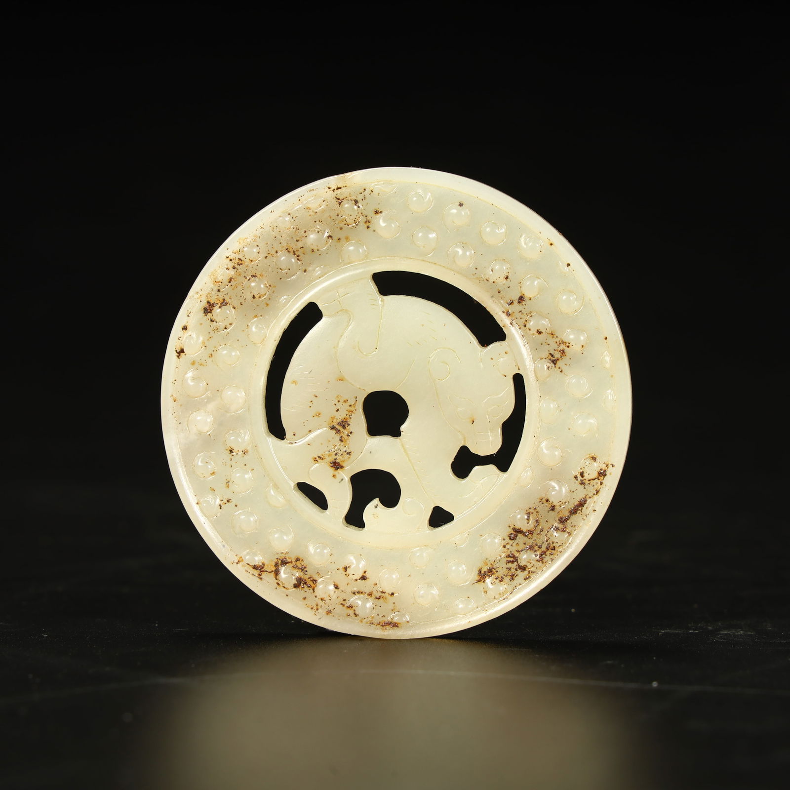 A hollow dragon valley pattern jade - 8