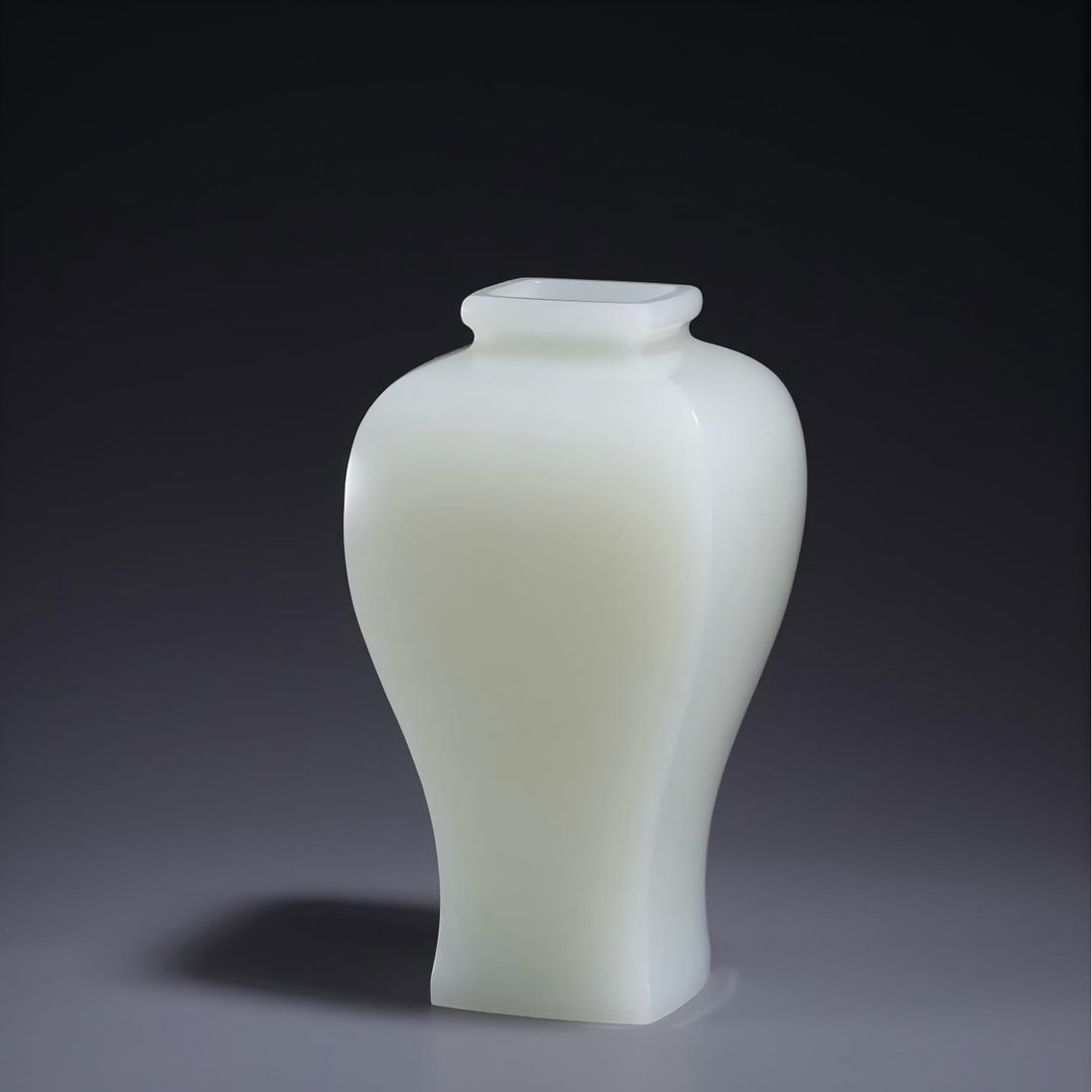 A Qing Dynasty Hetian jade square bottle (1 of 9)