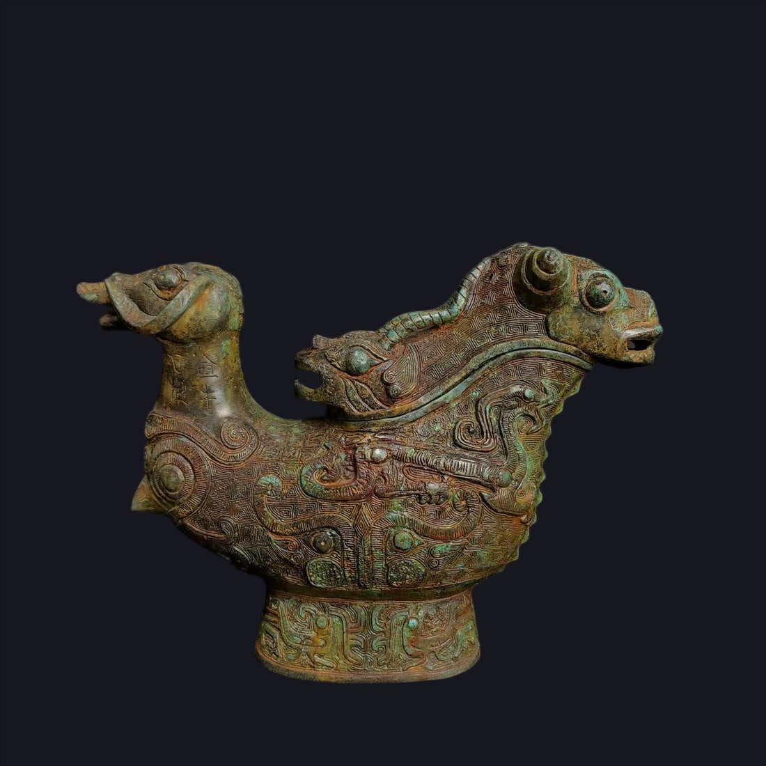 A piece of Shang and Zhou bronze - sheep cup: Shang and Zhou bronze - sheep cup SIZE: H:18.5cm W:26cm W:2kg (The Dimensions Of All Batches Are Manually Measured.If You Need More Detailed Information, Please Contact Our Customer Service Before