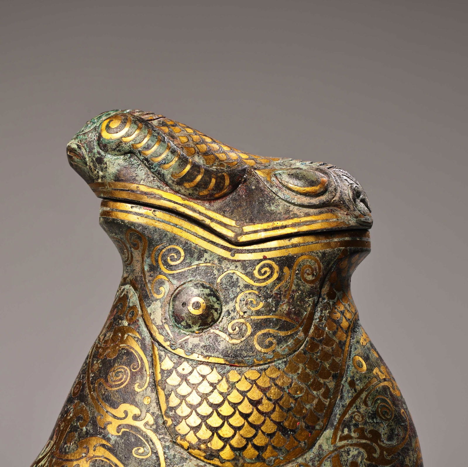 A bronze goldfish pot - 5