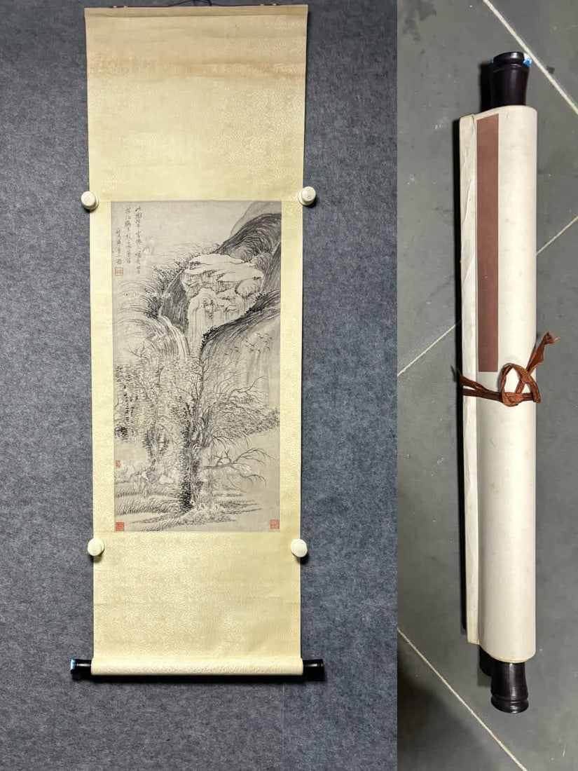 A landscape map of the Silla mountain people: Landscape map of the Silla mountain people SIZE: Painting Core68x34cm (The Dimensions Of All Batches Are Manually Measured.If You Need More Detailed Information, Please Contact Our Customer Service Be