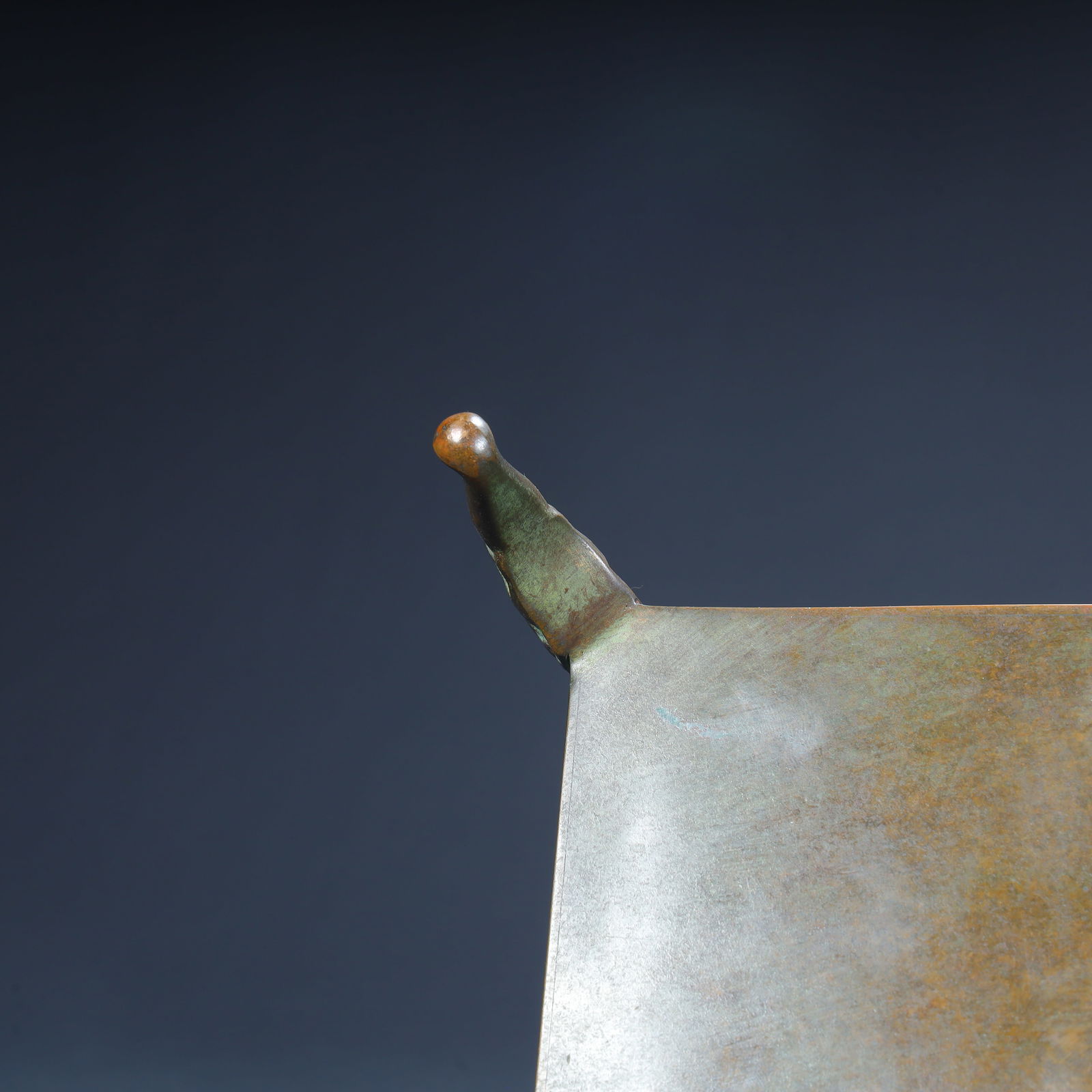 A Qing Dynasty copper tire dragon pattern rectangular smoker - 10