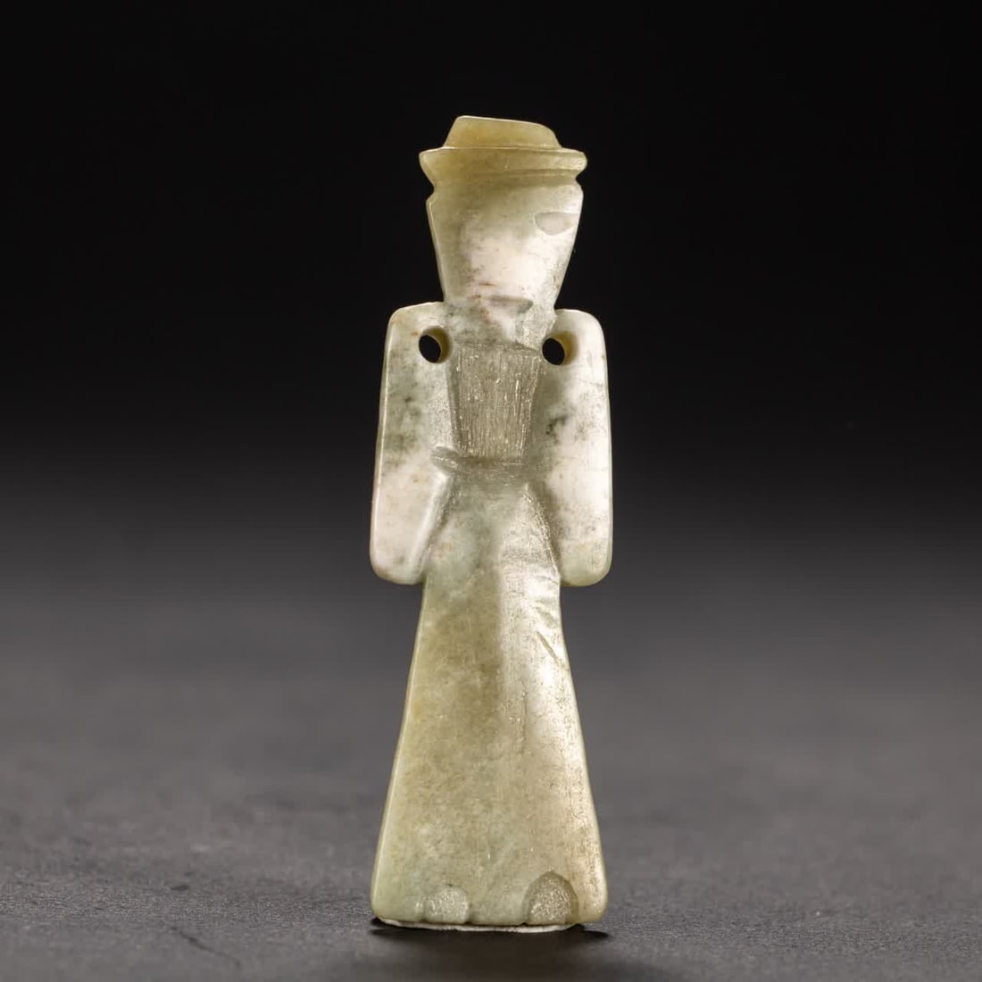 A piece of ancient jade man: Ancient jade man SIZE: L:2.5cm H:8cm (The Dimensions Of All Batches Are Manually Measured.If You Need More Detailed Information, Please Contact Our Customer Service Before Bidding.)