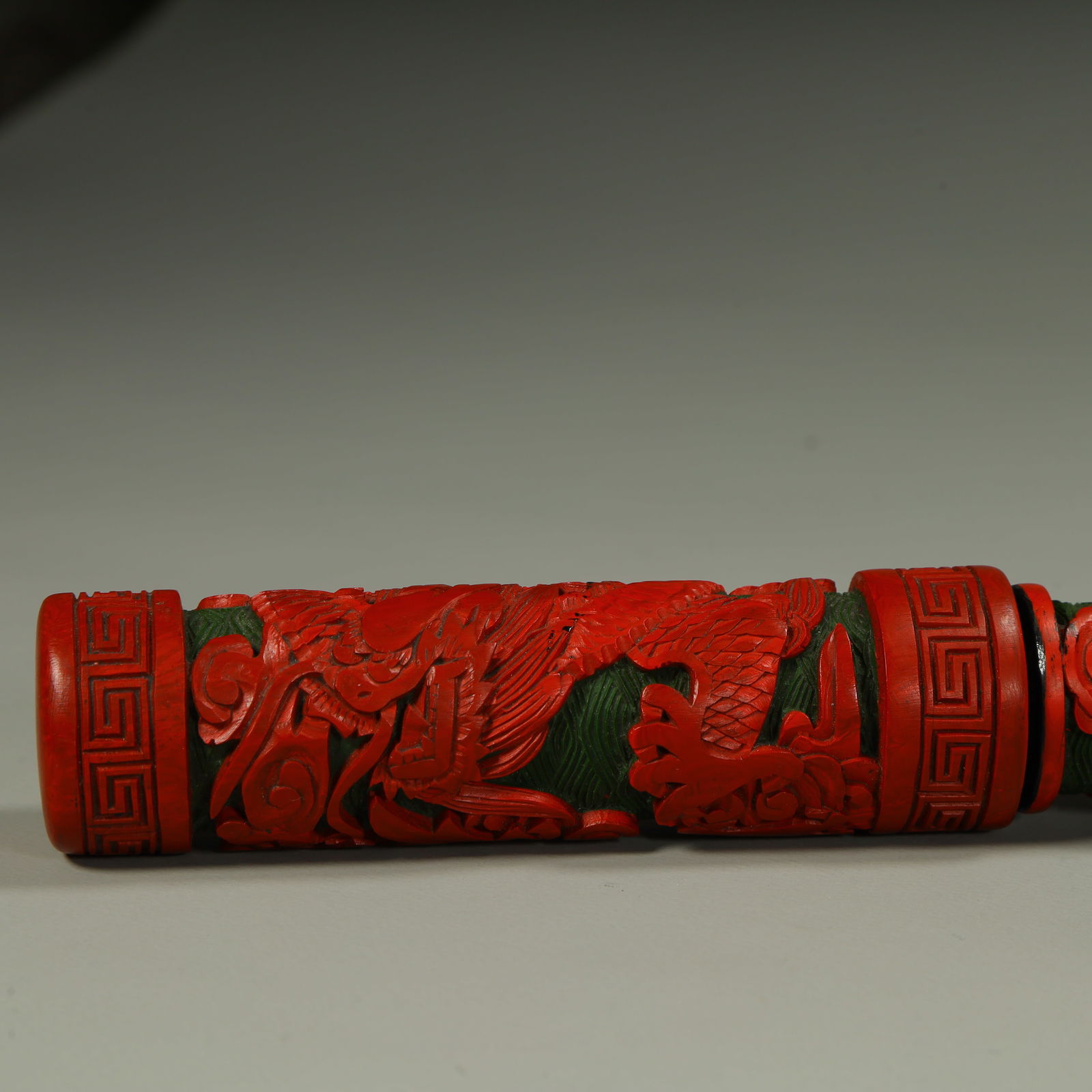 A red and green cloud dragon pattern brush - 5