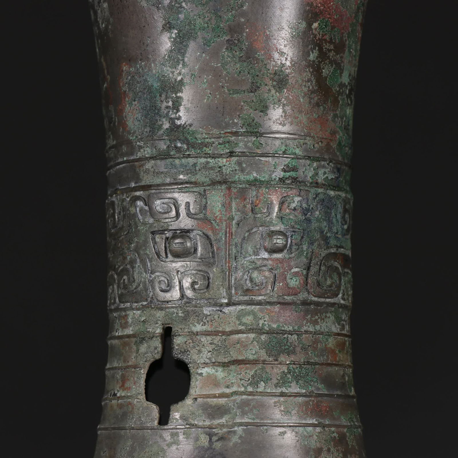 A bronze gluttonous pattern flower cup - 5