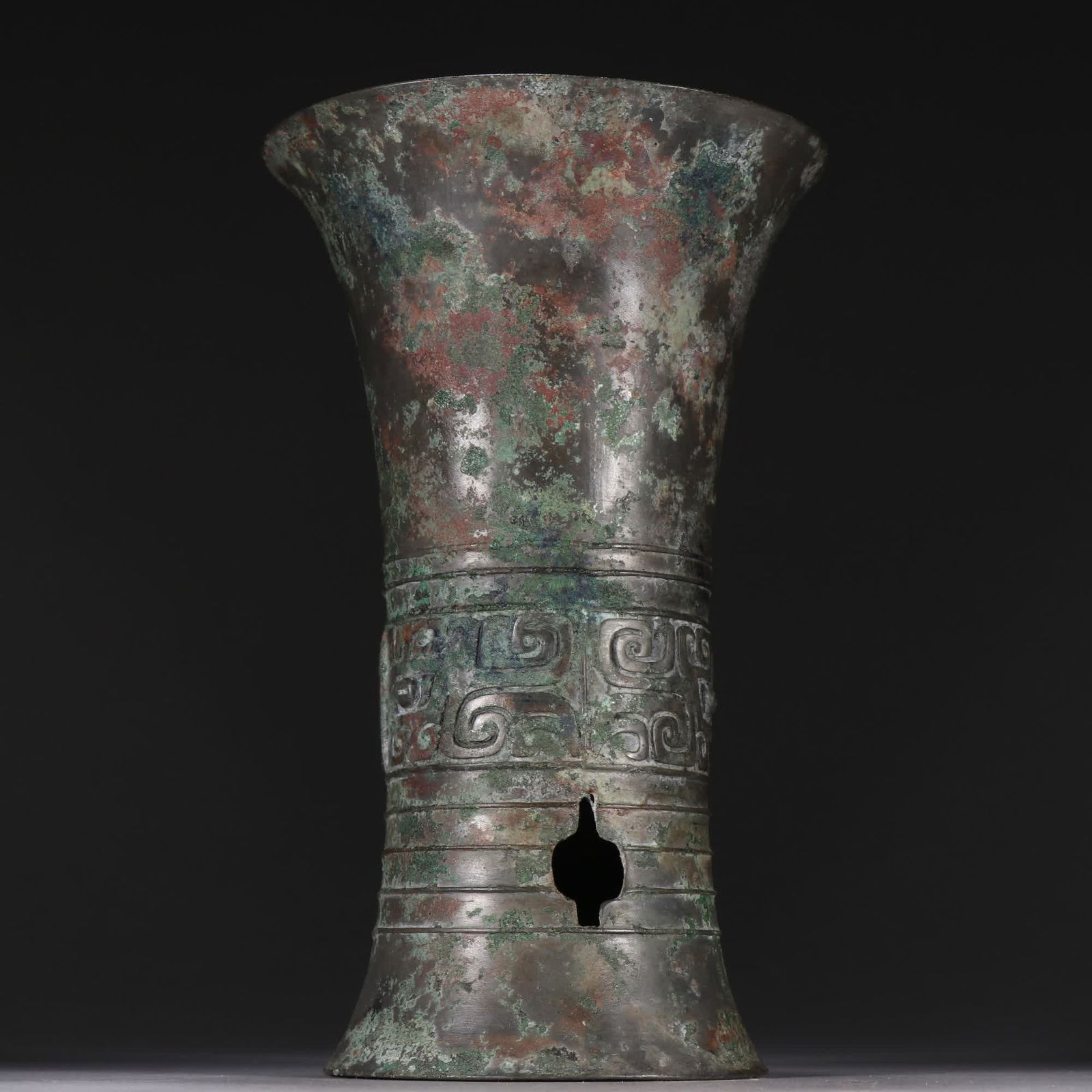 A bronze gluttonous pattern flower cup - 6