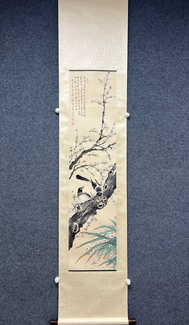 A paper painting of Pan Su and Zhang Boju's double happiness: Pan Su Zhang Boju's double happiness door painting on paper SIZE: Painting Core33x138cm (The Dimensions Of All Batches Are Manually Measured.If You Need More Detailed Information, Please Contact Our C