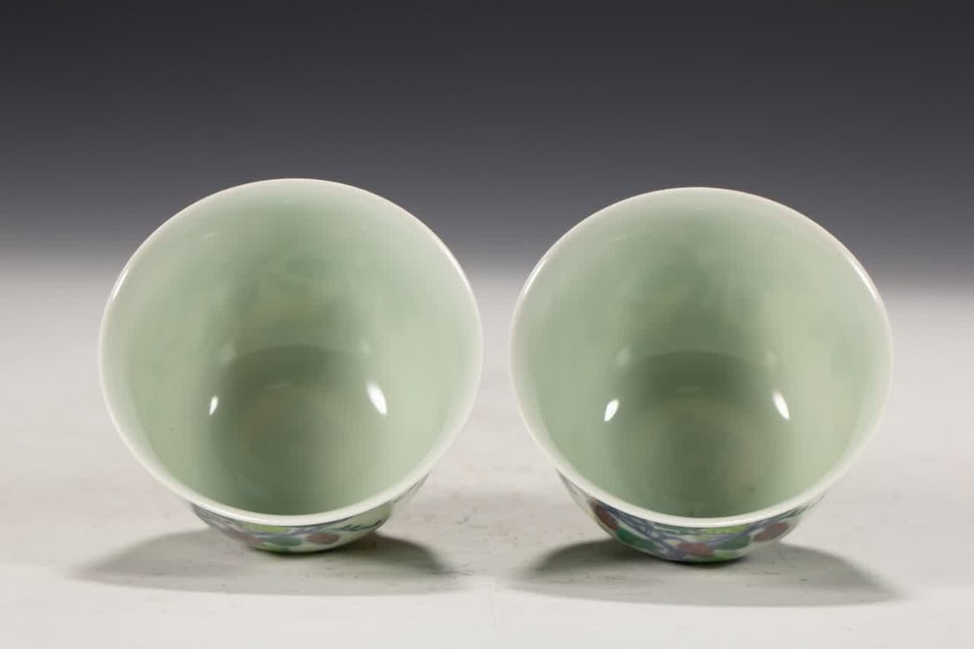 A Ming Dynasty Doucai grape pattern cup - 7