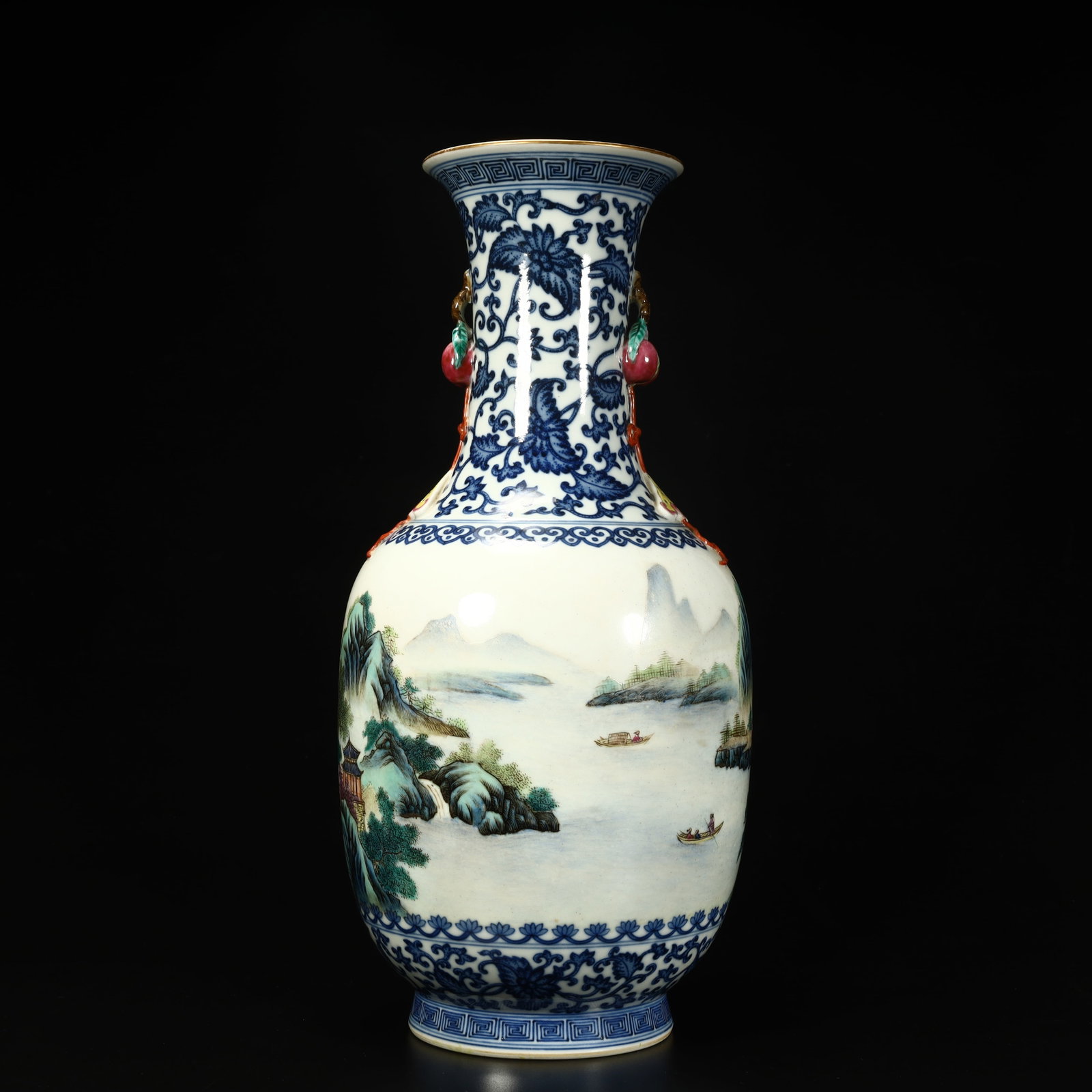 A Qianlong longevity peach amphora - 2
