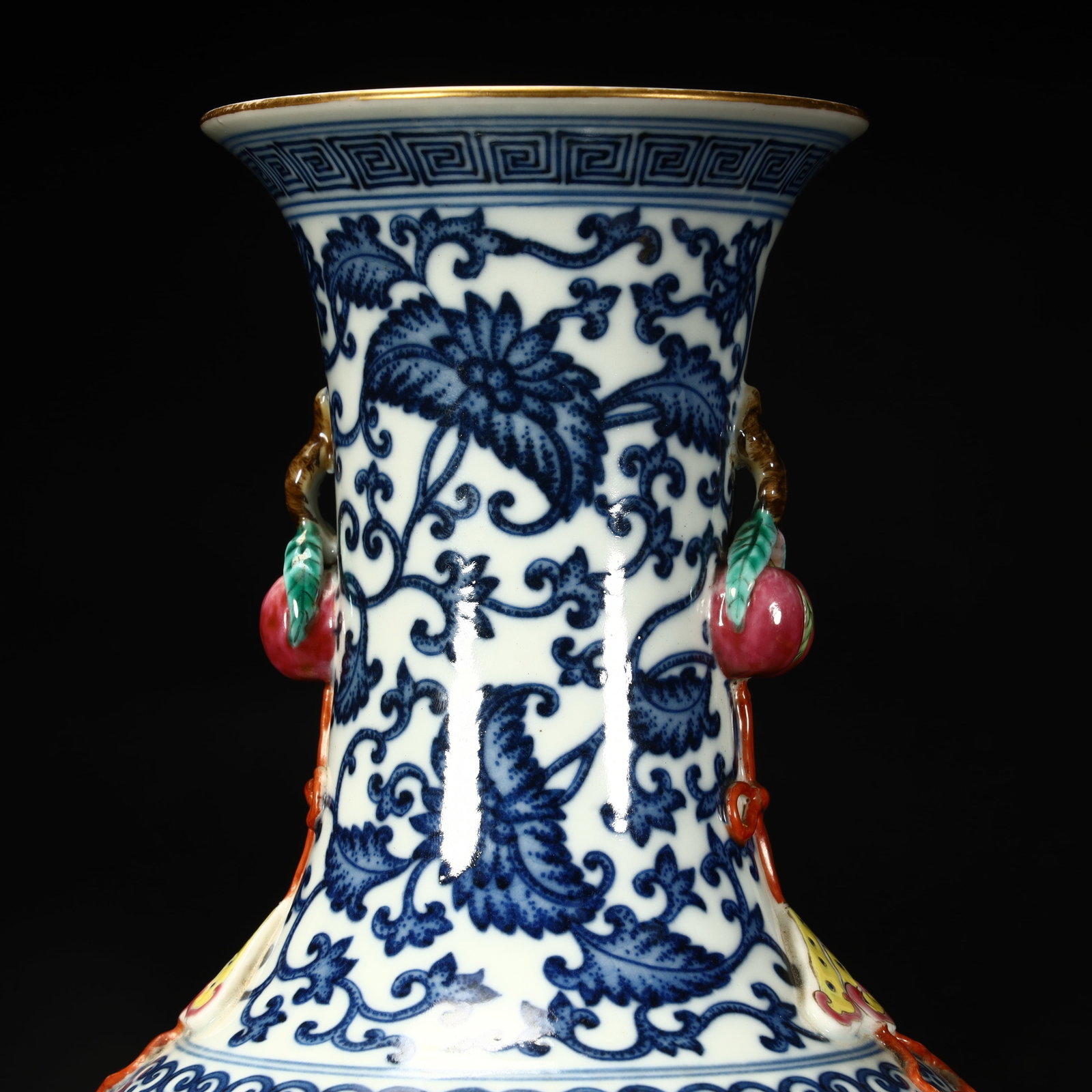 A Qianlong longevity peach amphora - 5