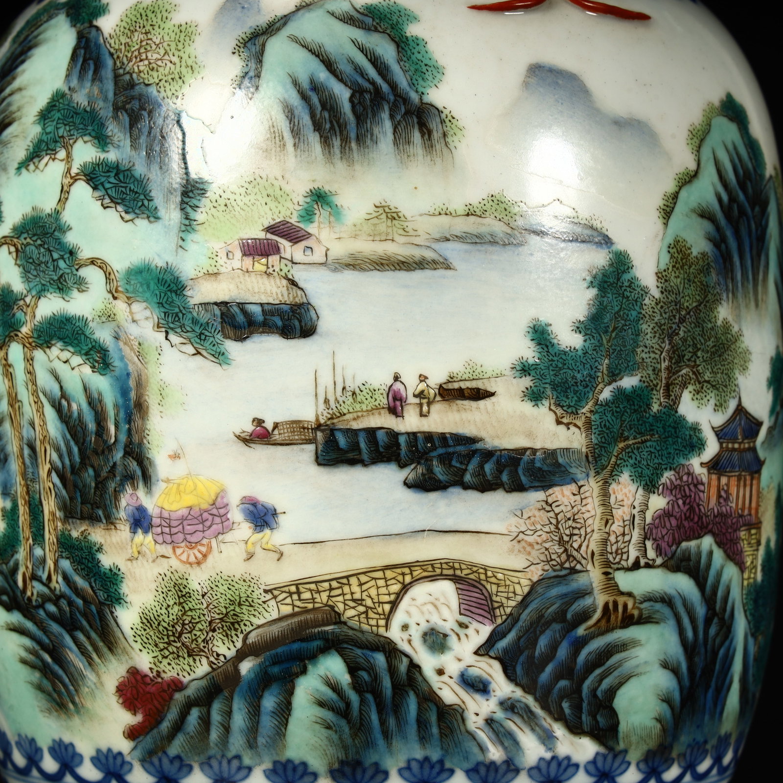 A Qianlong longevity peach amphora - 8