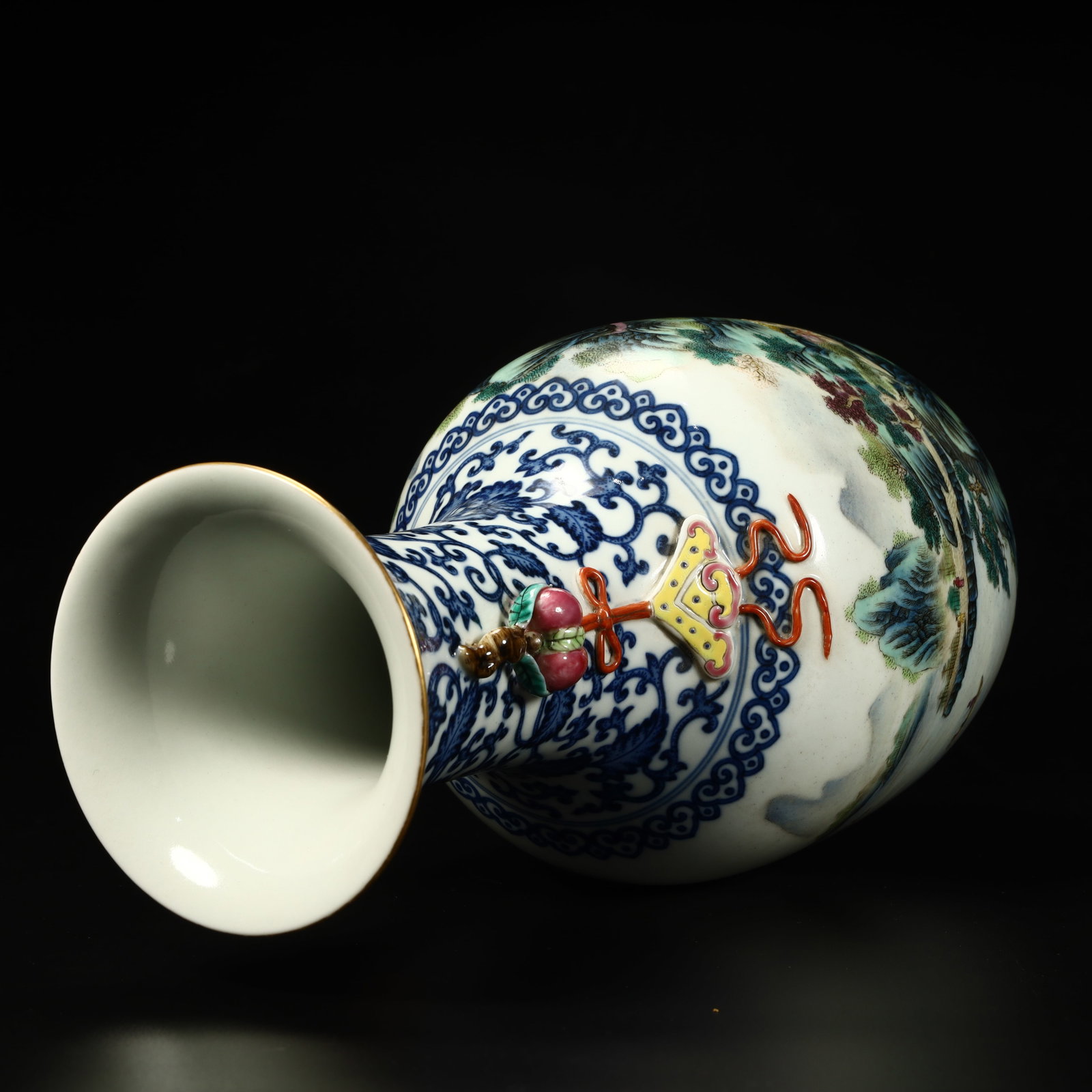 A Qianlong longevity peach amphora - 9