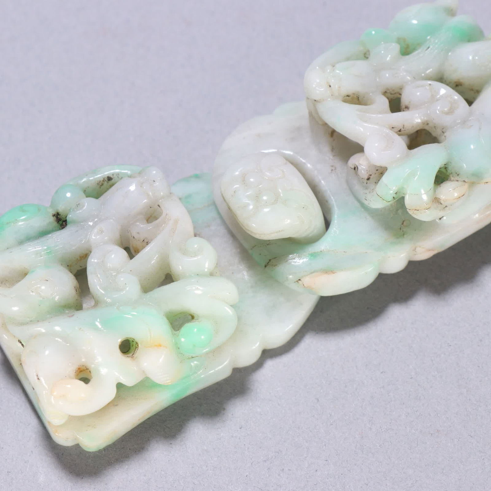 A jade dragon pattern belt buckle - 2