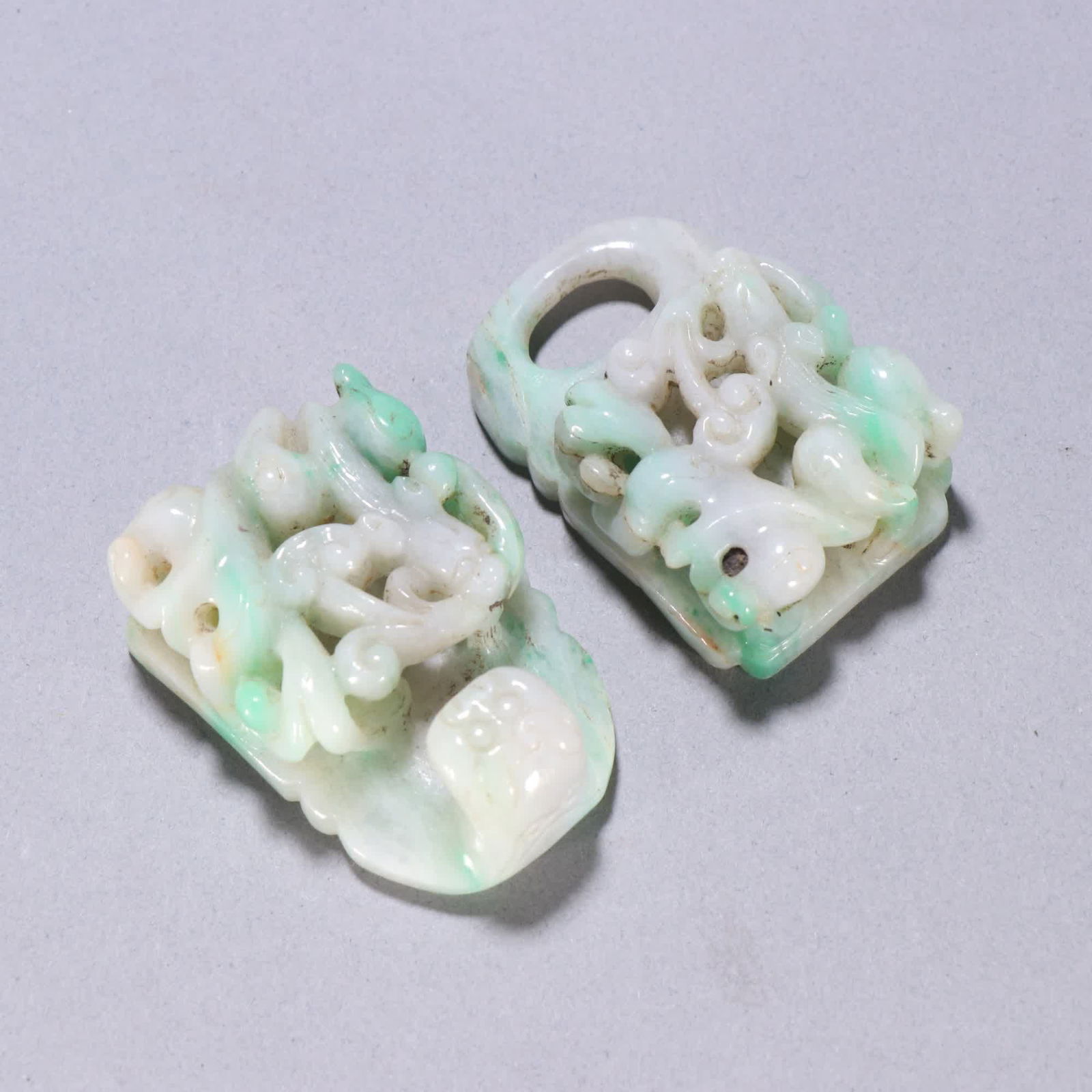 A jade dragon pattern belt buckle - 5