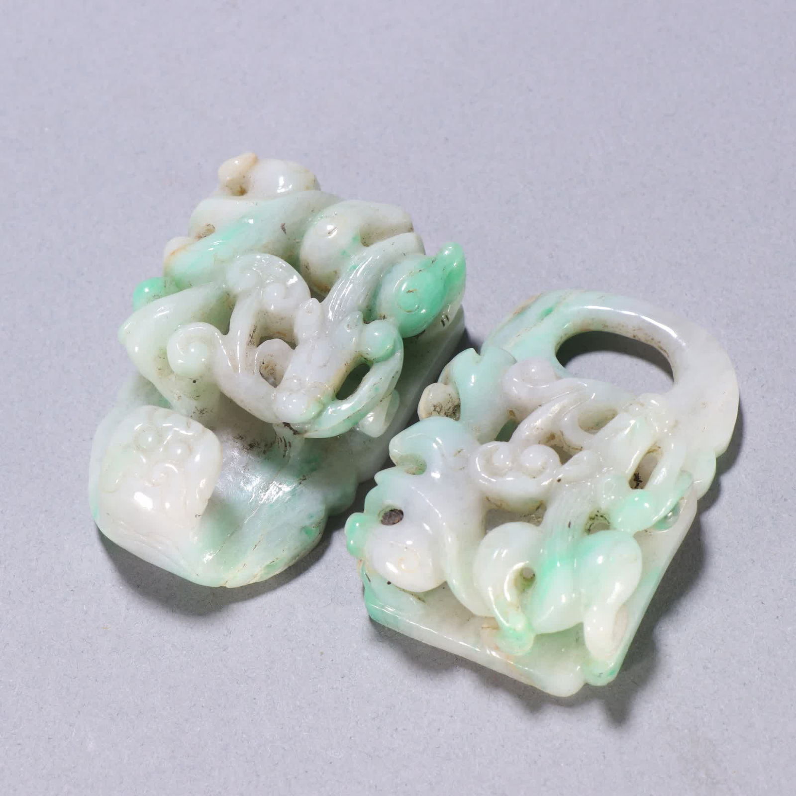 A jade dragon pattern belt buckle - 6