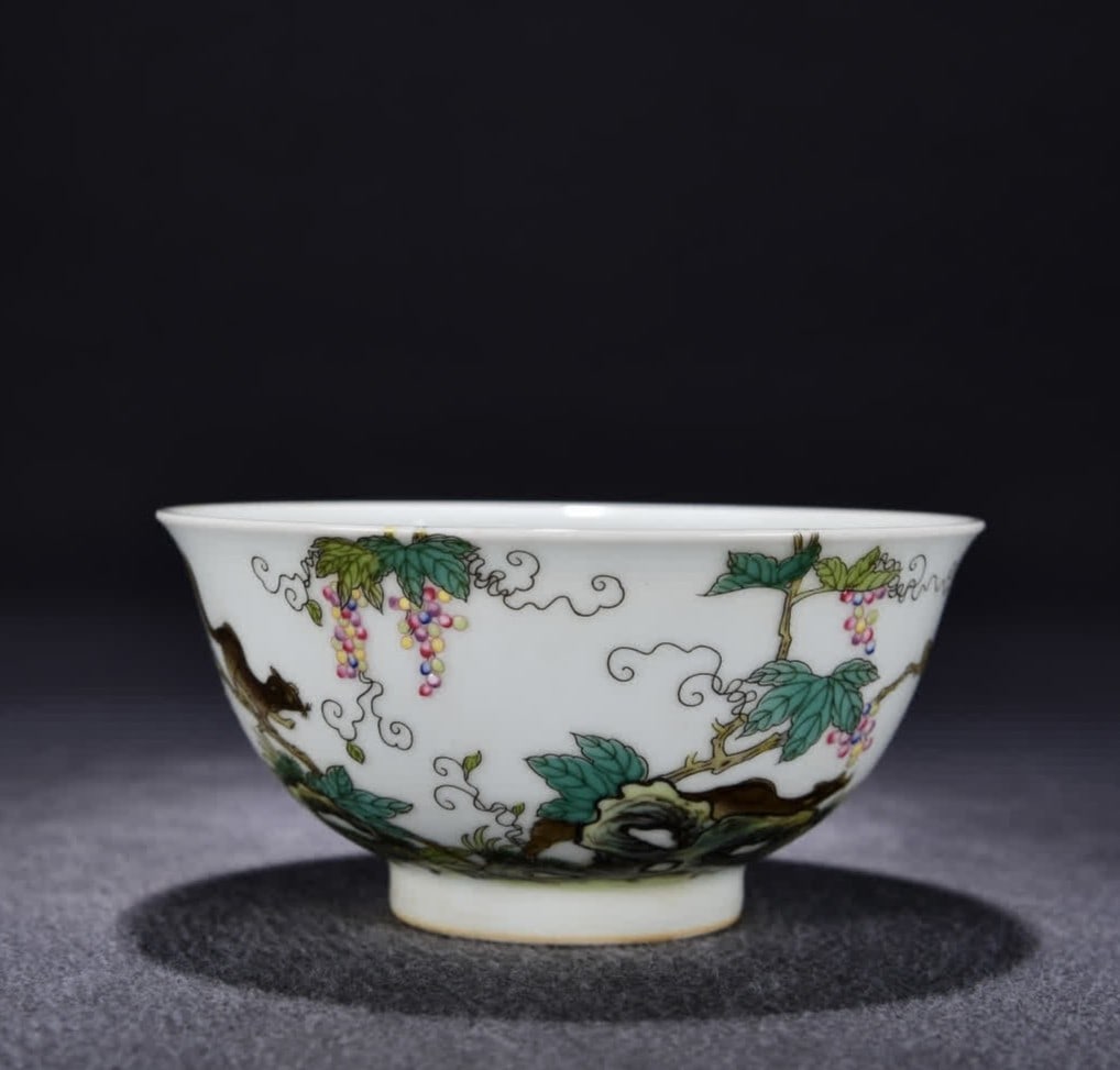 A Qing Yongzheng pastel multi-child multi-blessing bowl: Qing Yongzheng pastel multi-child multi-blessing bowl SIZE: H:7cm W:15cm (The Dimensions Of All Batches Are Manually Measured.If You Need More Detailed Information, Please Contact Our Customer Service