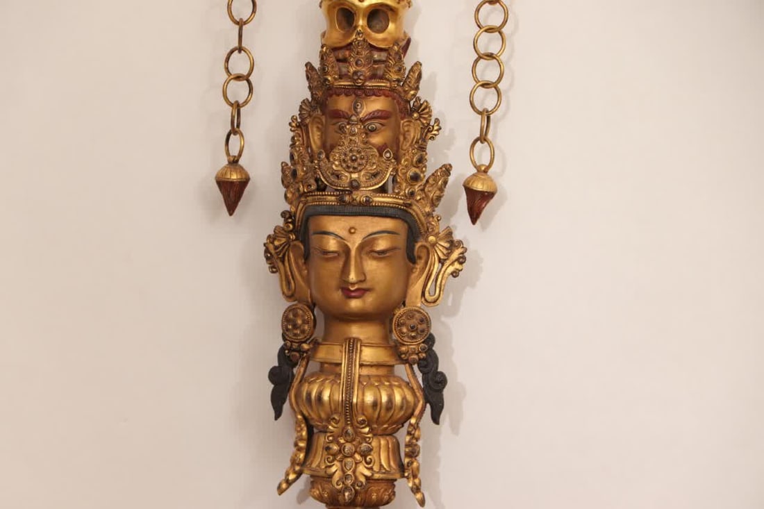 A copper-gilt staff of the Qing Dynasty - 5