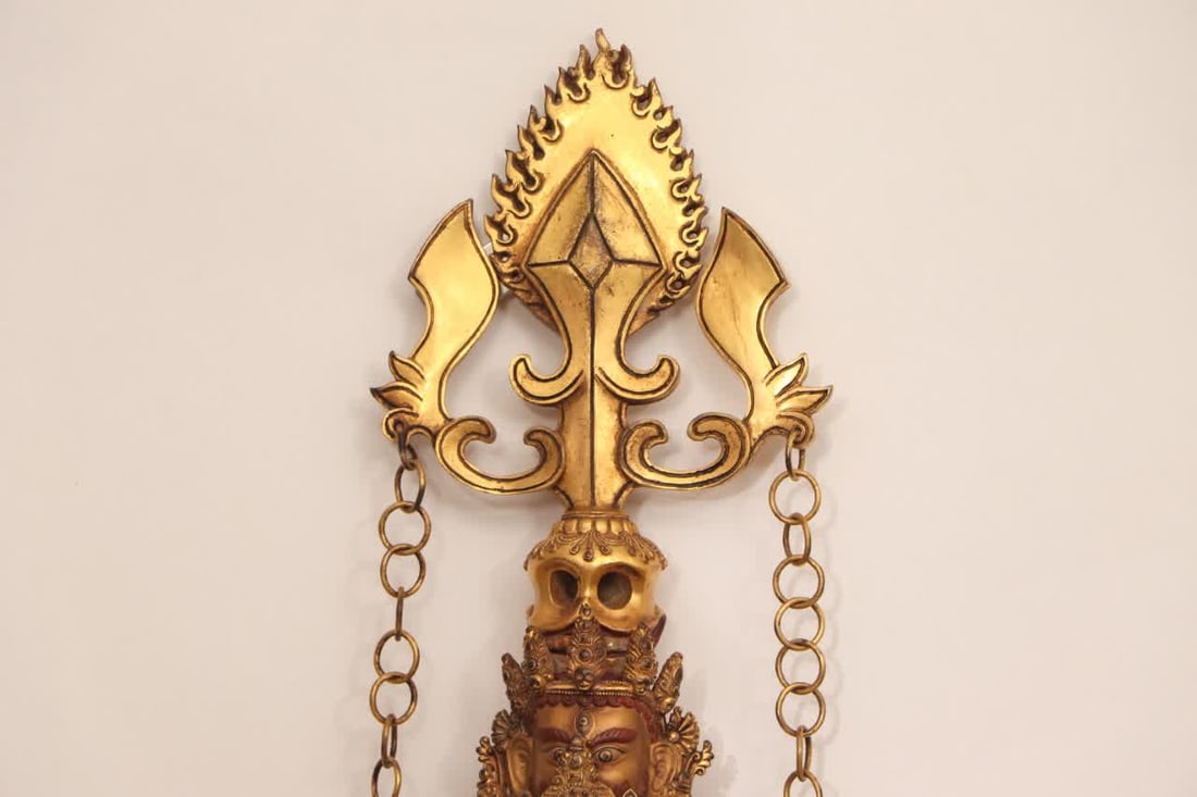 A copper-gilt staff of the Qing Dynasty - 6