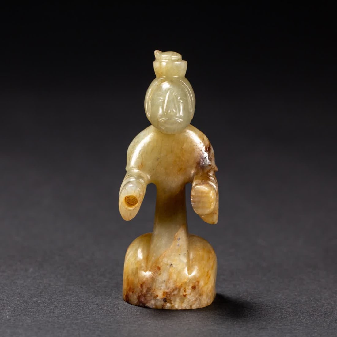 A piece of ancient jade man: Ancient jade man SIZE: L:2.5cm W:2.3cm H:6.7cm (The Dimensions Of All Batches Are Manually Measured.If You Need More Detailed Information, Please Contact Our Customer Service Before Bidding.)