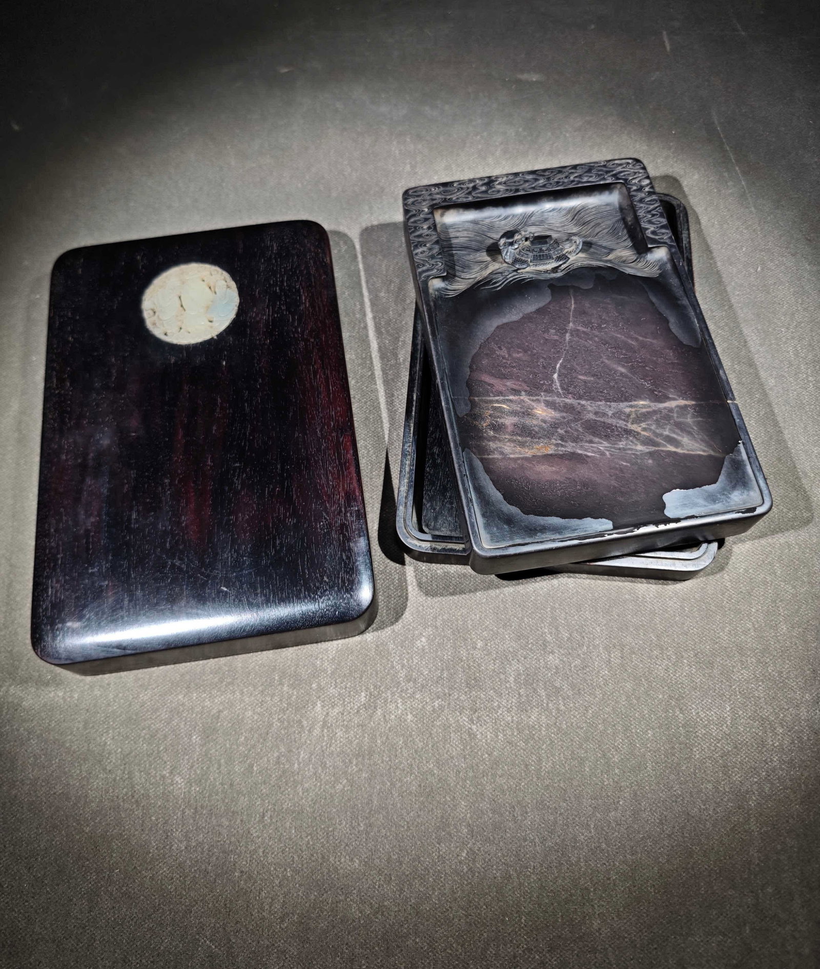 A rectangular Qing Dynasty Luo book inkstone - 2
