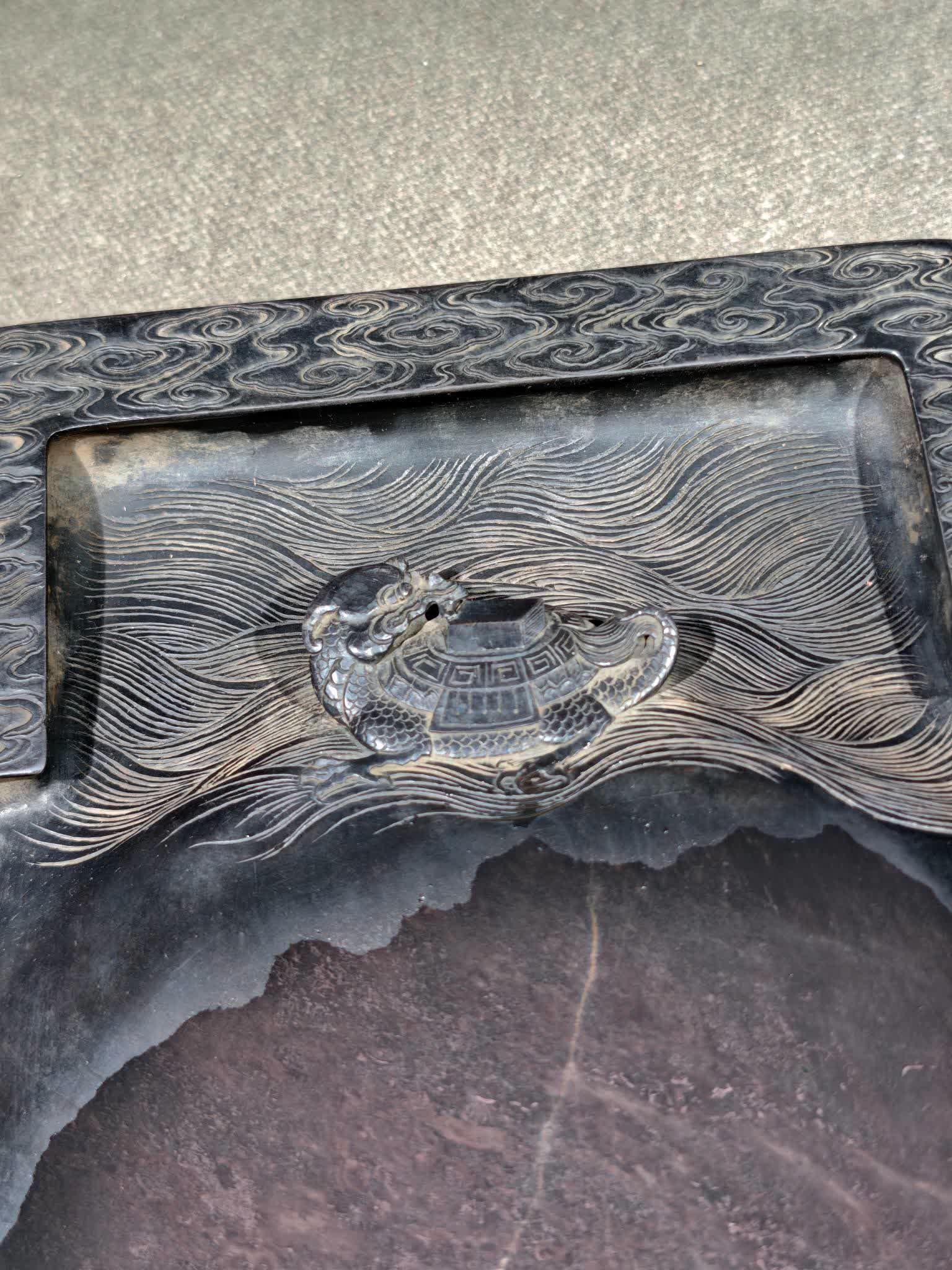A rectangular Qing Dynasty Luo book inkstone - 4