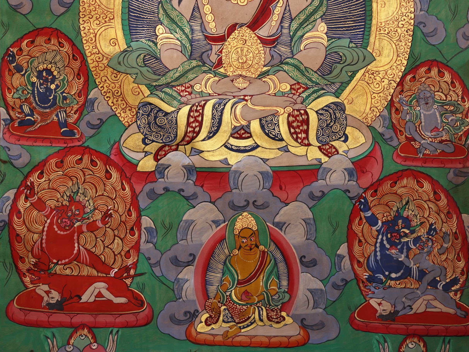 A Qing Dynasty Buddha statue cloth thangka - 3
