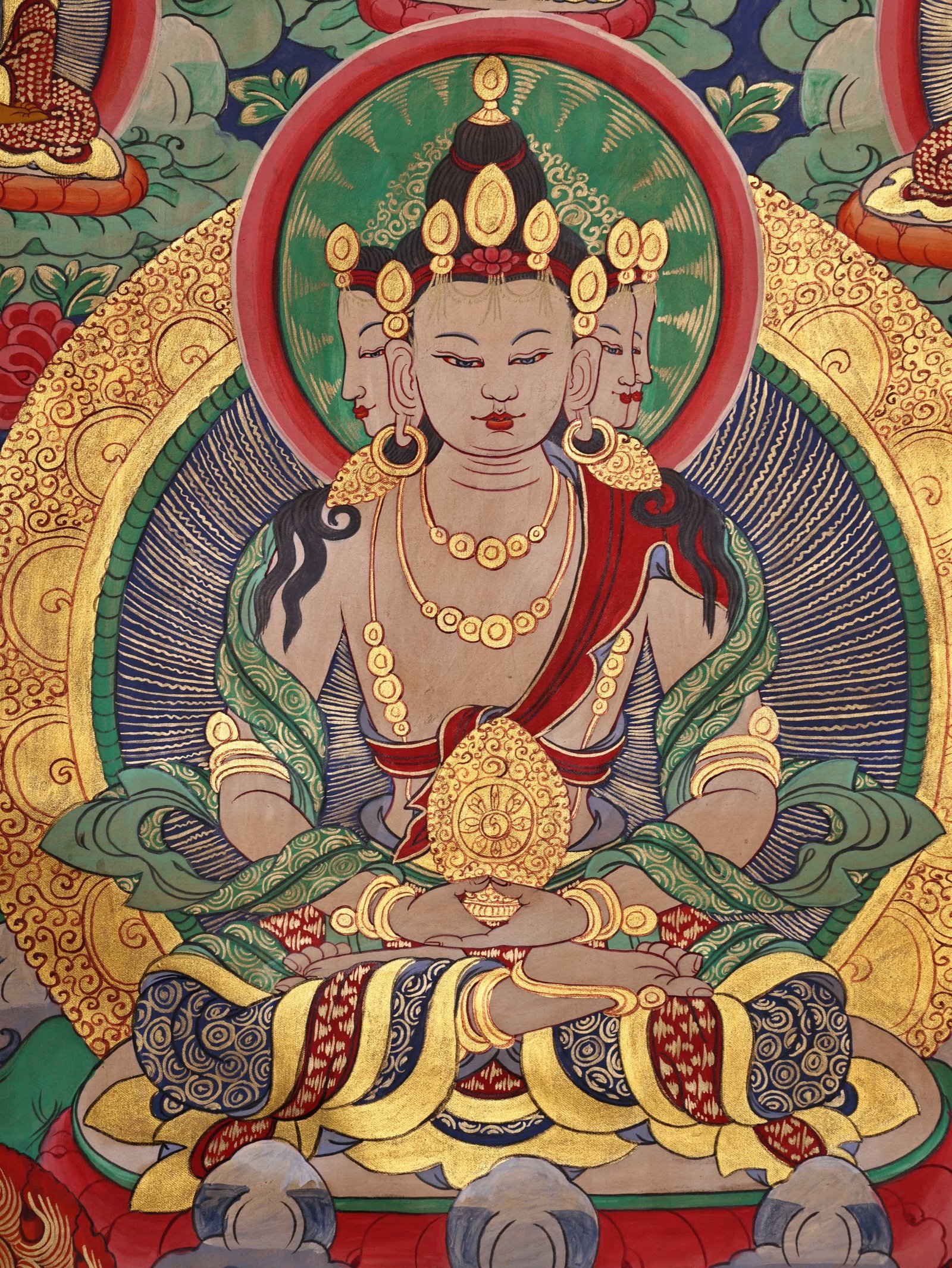 A Qing Dynasty Buddha statue cloth thangka - 6