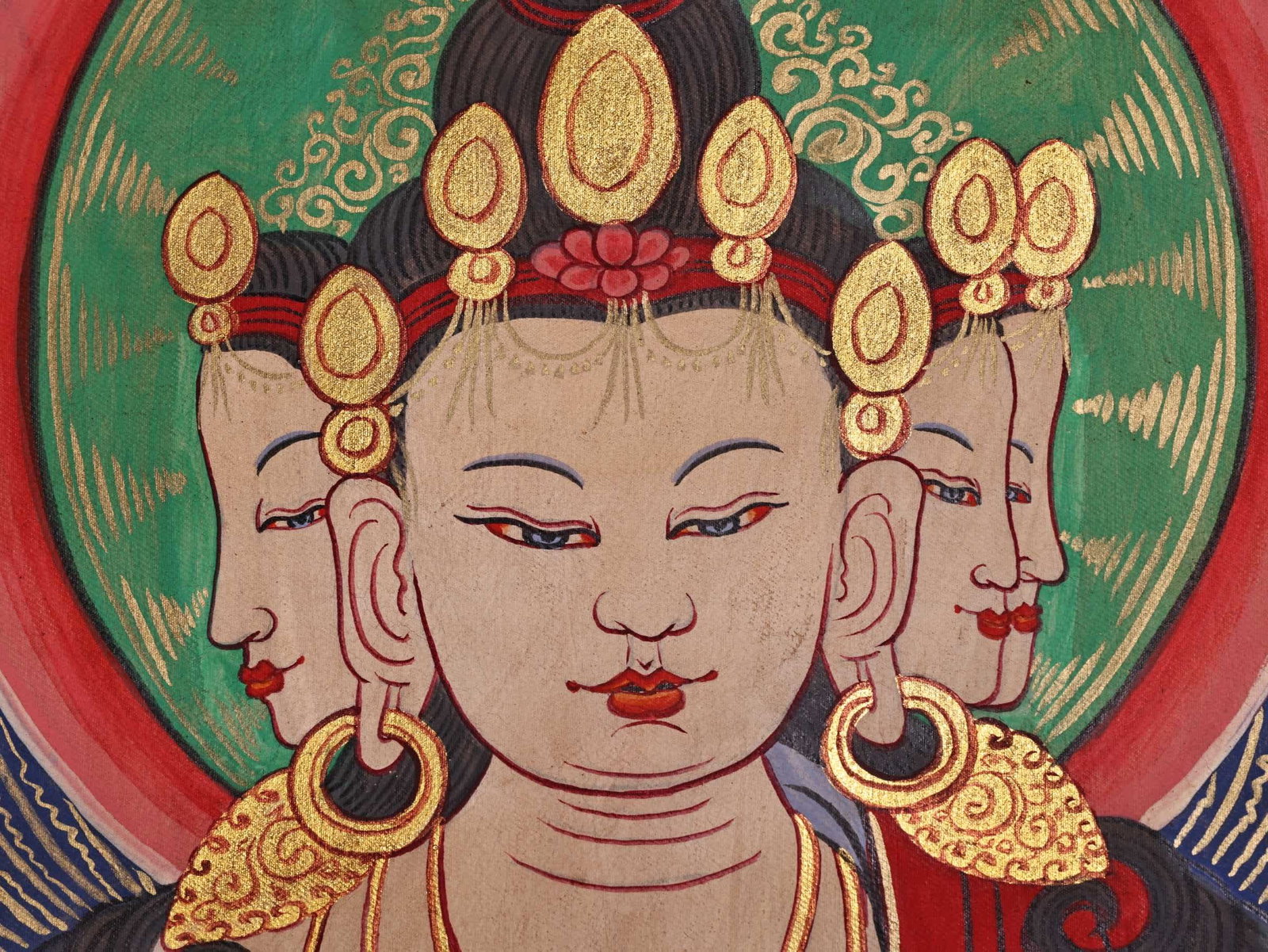 A Qing Dynasty Buddha statue cloth thangka - 7