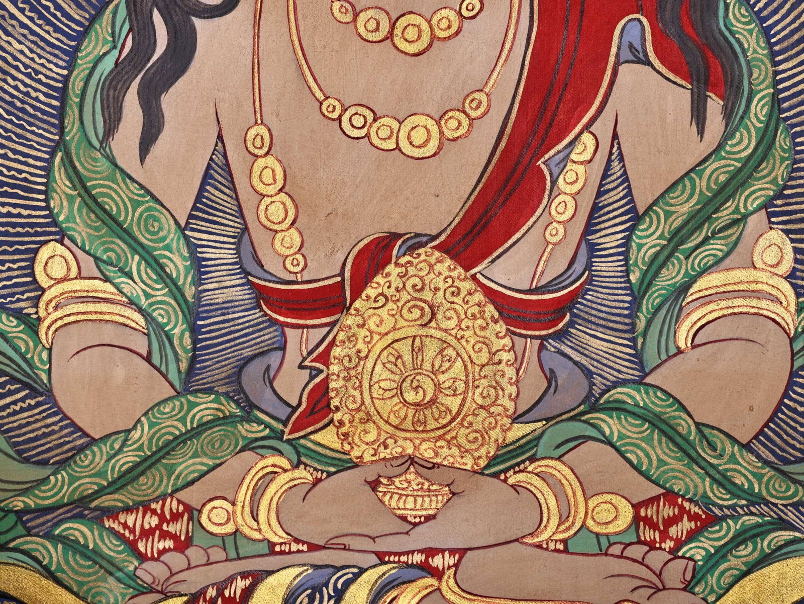 A Qing Dynasty Buddha statue cloth thangka - 8