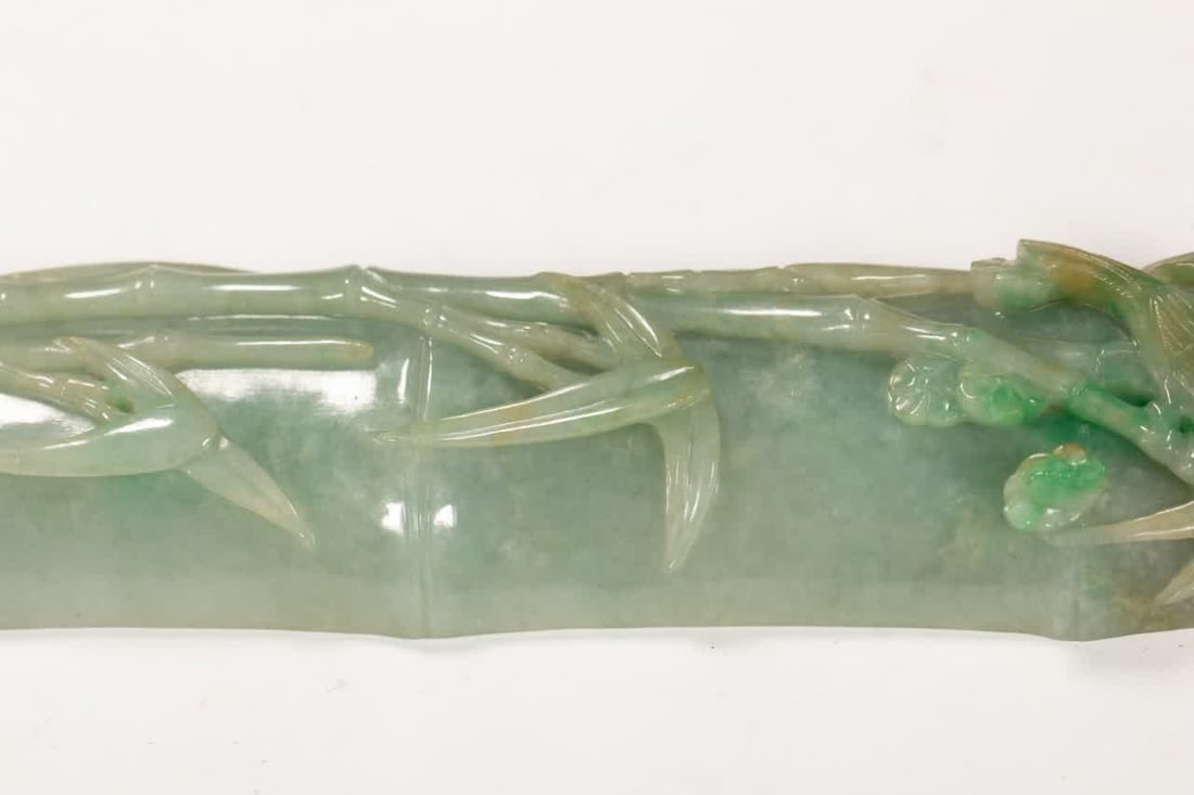 A Qing Dynasty jade bamboo pattern armrest - 6