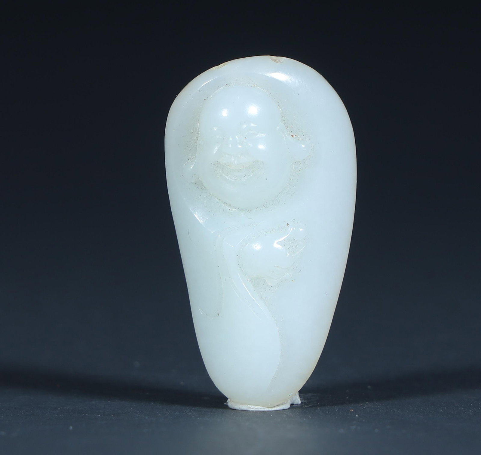 A Qing Dynasty Hetian white jade "cloth bag monk (Maitreya)" pendant (1 of 11)