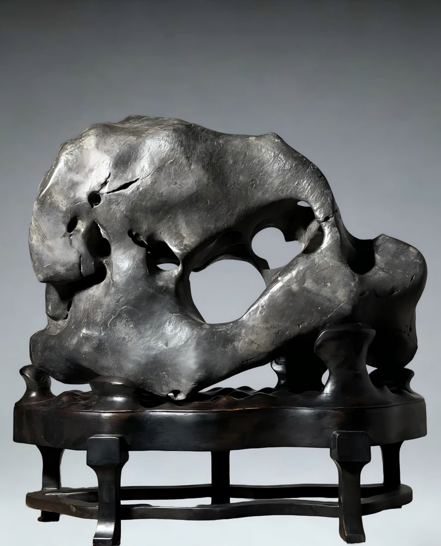 A Qing Dynasty Taihu Shishanzi study ornament: Qing Dynasty Taihu Lake Shishanzi study ornament SIZE: H:55cm W:52cm T:20cm (The Dimensions Of All Batches Are Manually Measured.If You Need More Detailed Information, Please Contact Our Customer Serv