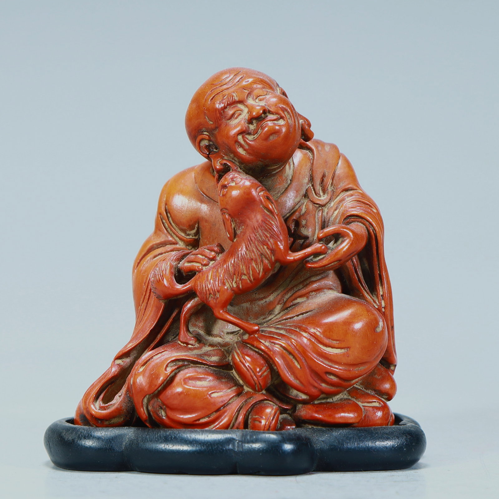 A Qing Dynasty boxwood carving lion ornament: Qing Dynasty boxwood carving lion Arhat ornament SIZE: H:8cm L:7.5cm W:6cm W:86.5g (The Dimensions Of All Batches Are Manually Measured.If You Need More Detailed Information, Please Contact Our Custom
