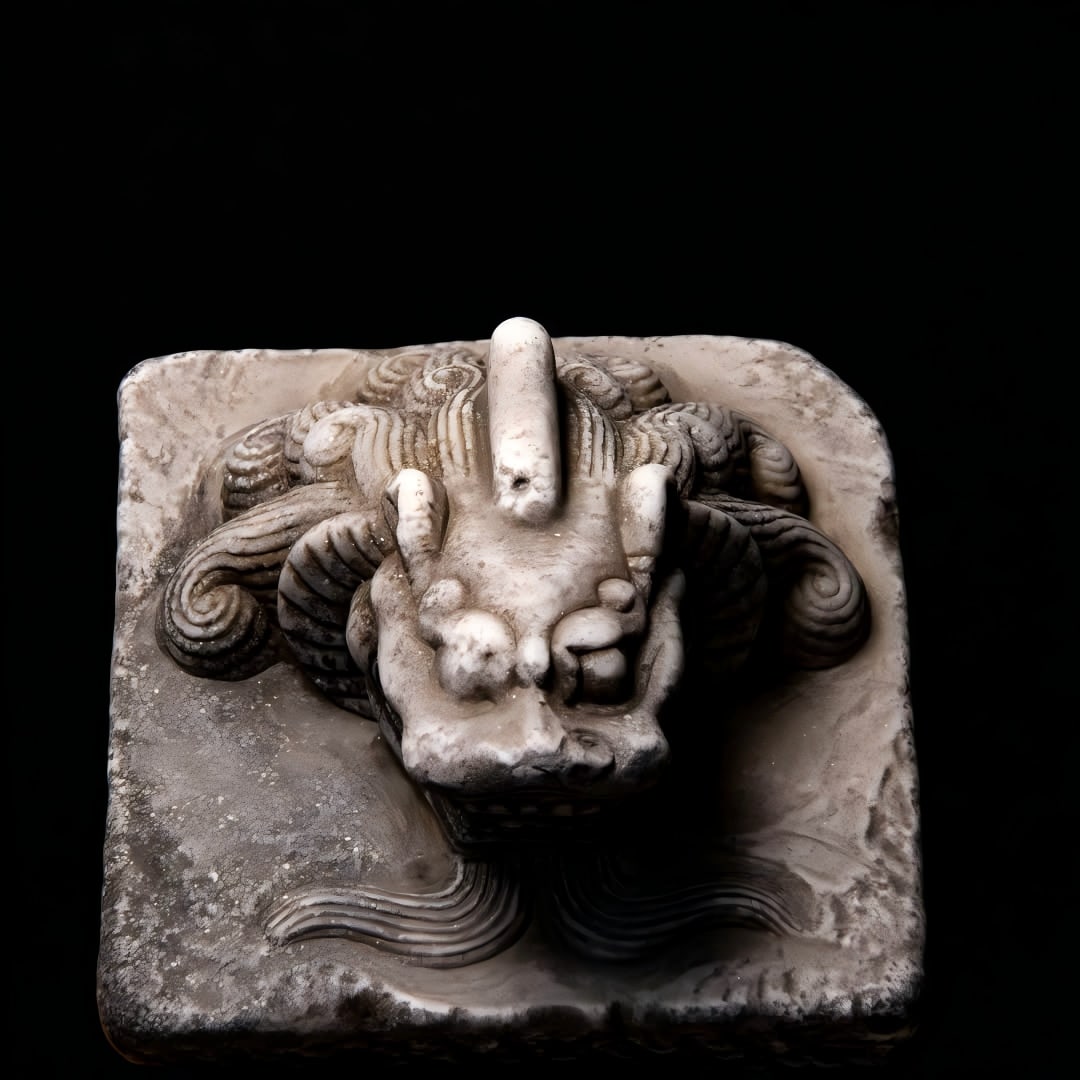 A white jade lion head: White jade lion head SIZE: L:26cm T:15cm (The Dimensions Of All Batches Are Manually Measured.If You Need More Detailed Information, Please Contact Our Customer Service Before Bidding.)