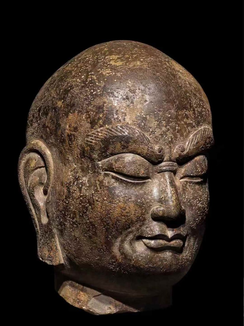 A Tang bluestone Arhat head - 2