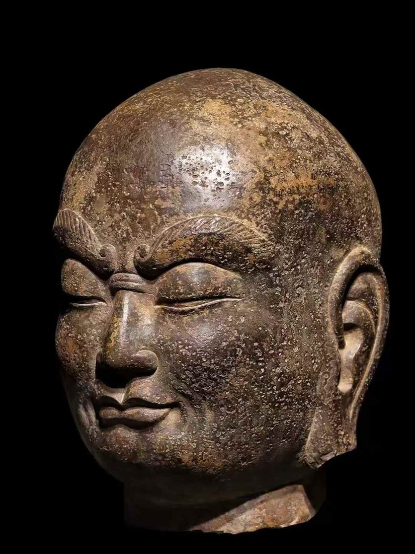 A Tang bluestone Arhat head - 3
