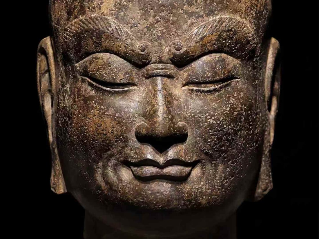 A Tang bluestone Arhat head - 4