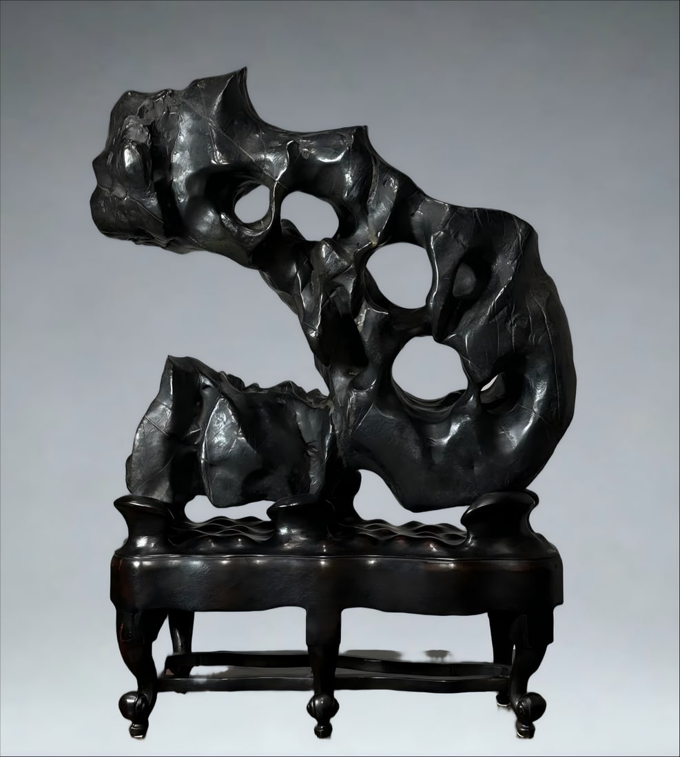 A Qing Dynasty Taihu Shishanzi study ornament: Qing Dynasty Taihu Lake Shishanzi study ornament SIZE: H:67cm W:48cm T:20cm (The Dimensions Of All Batches Are Manually Measured.If You Need More Detailed Information, Please Contact Our Customer Serv