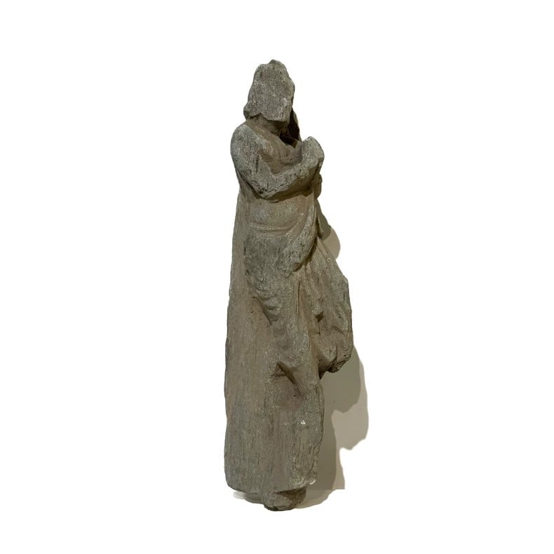 A Gandhara stone carving from the 2nd-5th centuries AD: Gandhara stone carving SIZE: W:3.5cm H:17cm (The Dimensions Of All Batches Are Manually Measured.If You Need More Detailed Information, Please Contact Our Customer Service Before Bidding.)