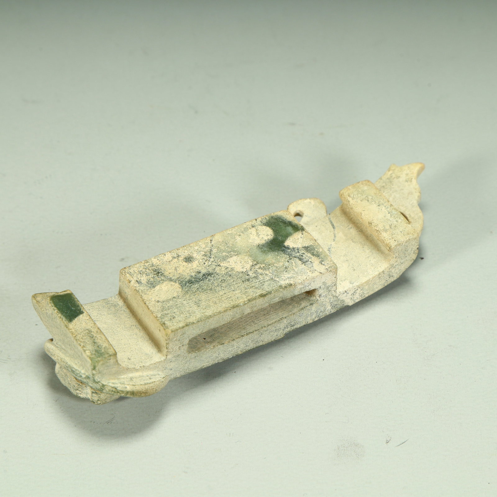 An ancient jade dragon pattern jade sword - 10