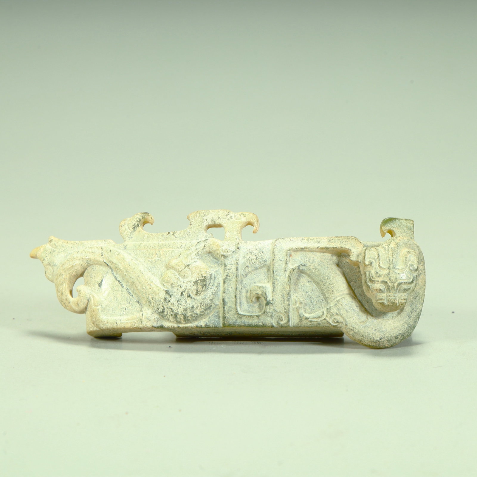 An ancient jade dragon pattern jade sword - 2