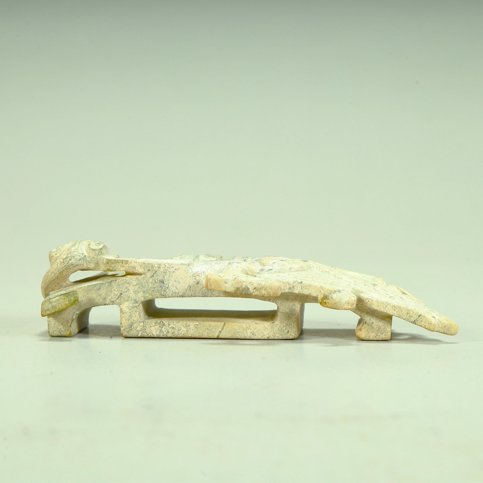 An ancient jade dragon pattern jade sword - 4
