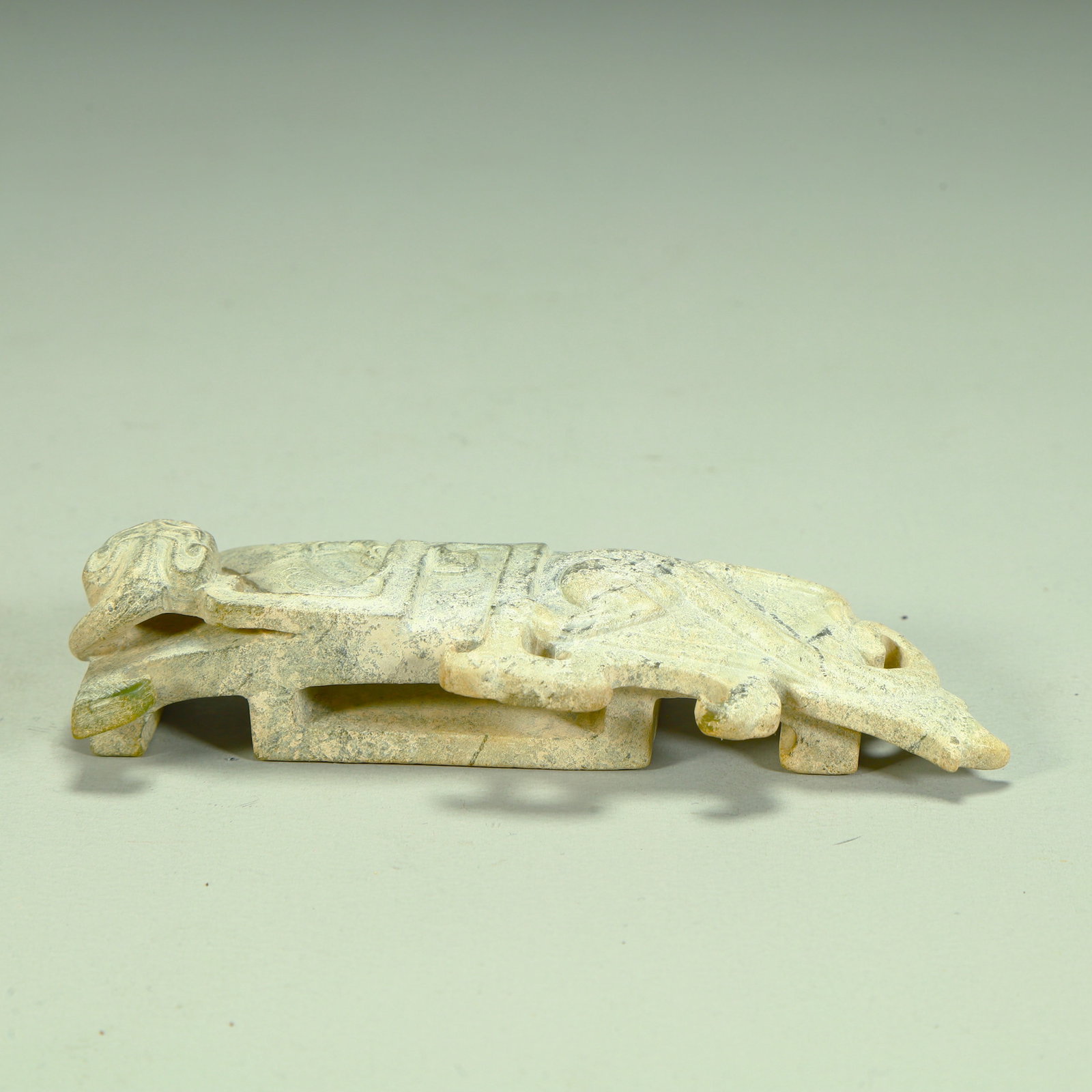 An ancient jade dragon pattern jade sword - 5