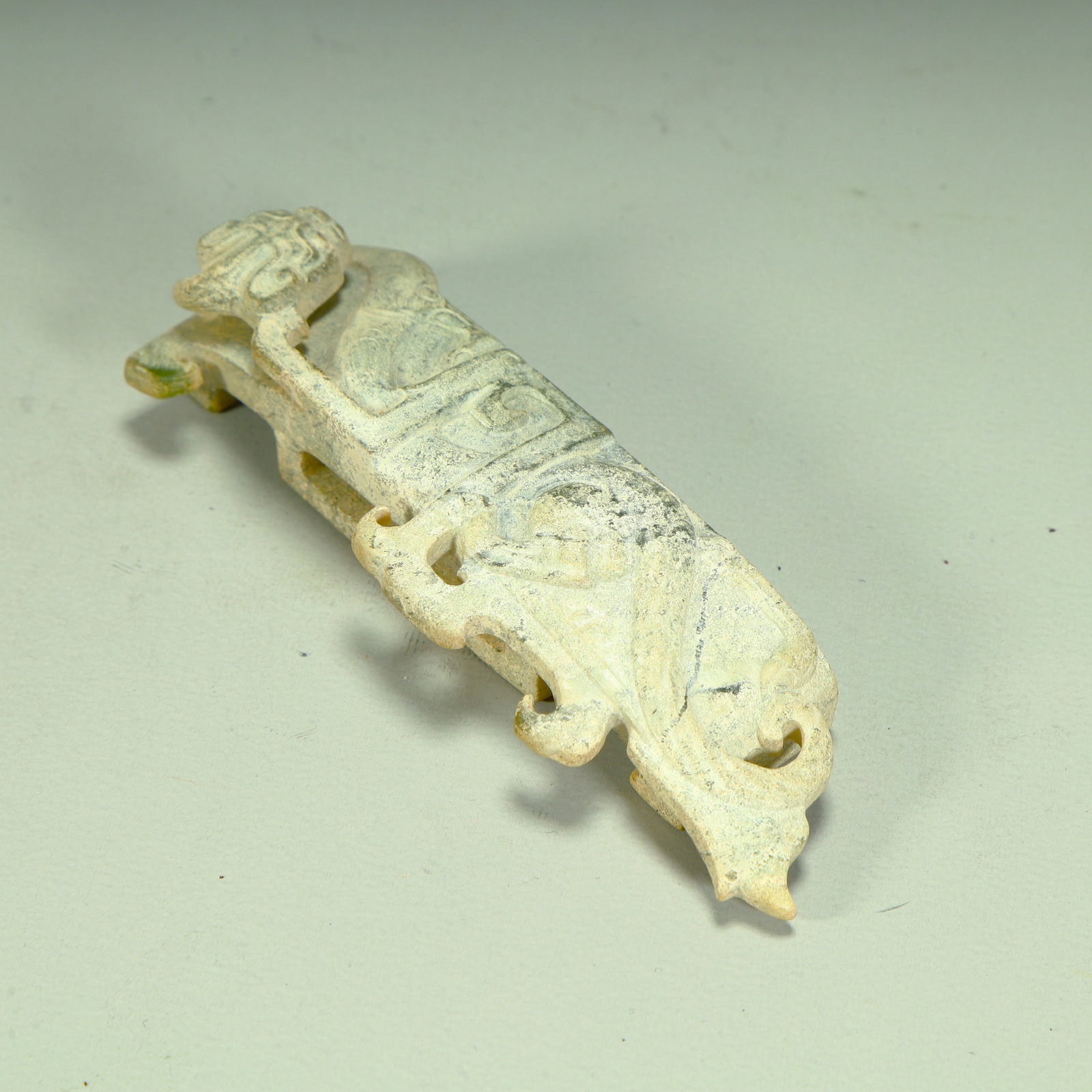 An ancient jade dragon pattern jade sword - 7