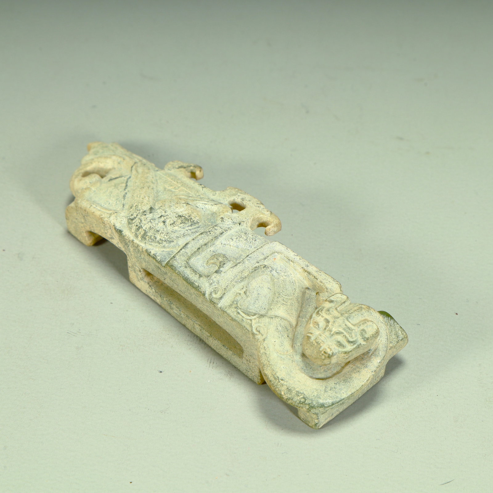 An ancient jade dragon pattern jade sword - 8