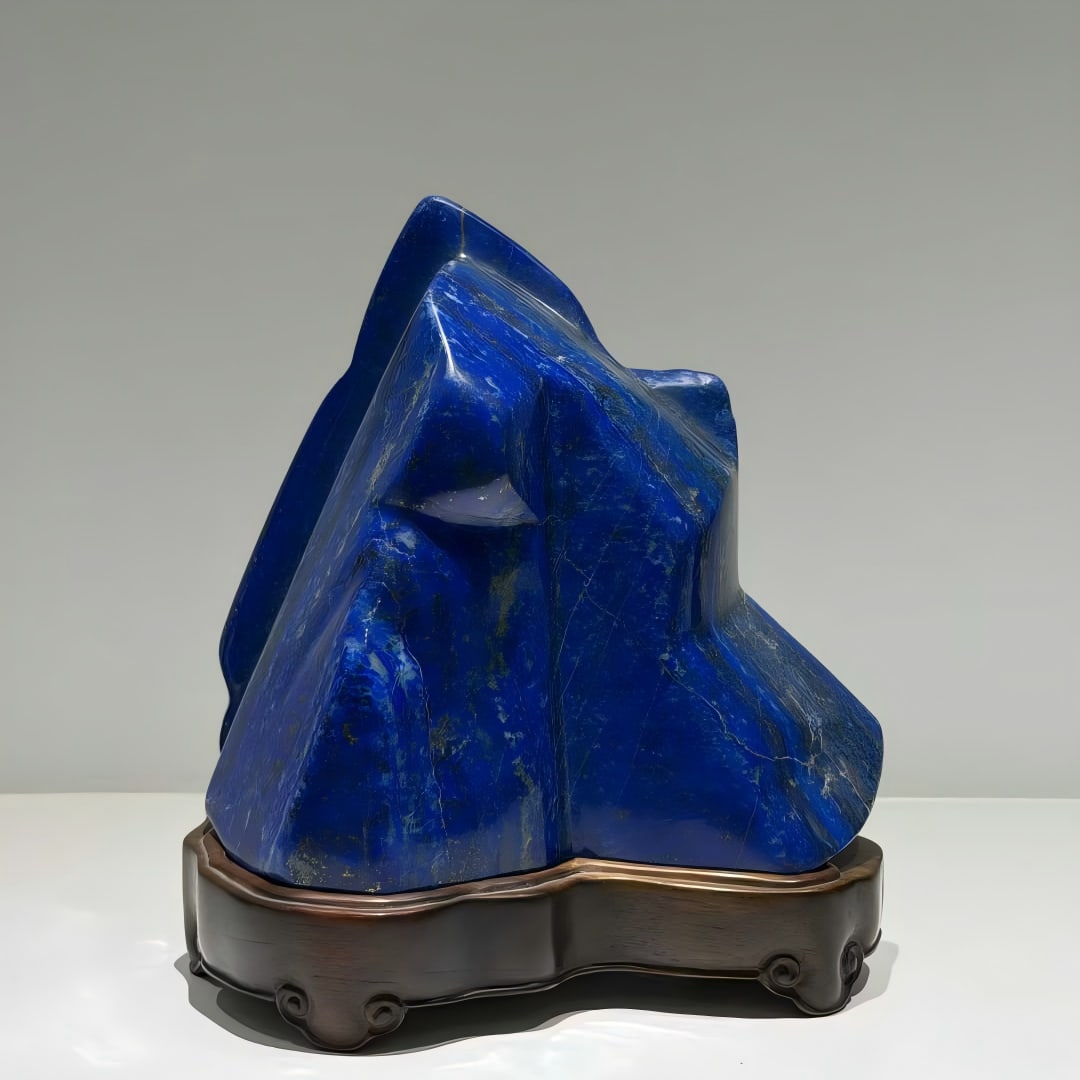 A lapis lazuli desk ornament from the Qing Dynasty "Mount Meru": Qing Dynasty "Mount Meru" lapis lazuli desk ornament SIZE: 18x10x19cm (The Dimensions Of All Batches Are Manually Measured.If You Need More Detailed Information, Please Contact Our Customer Service Be