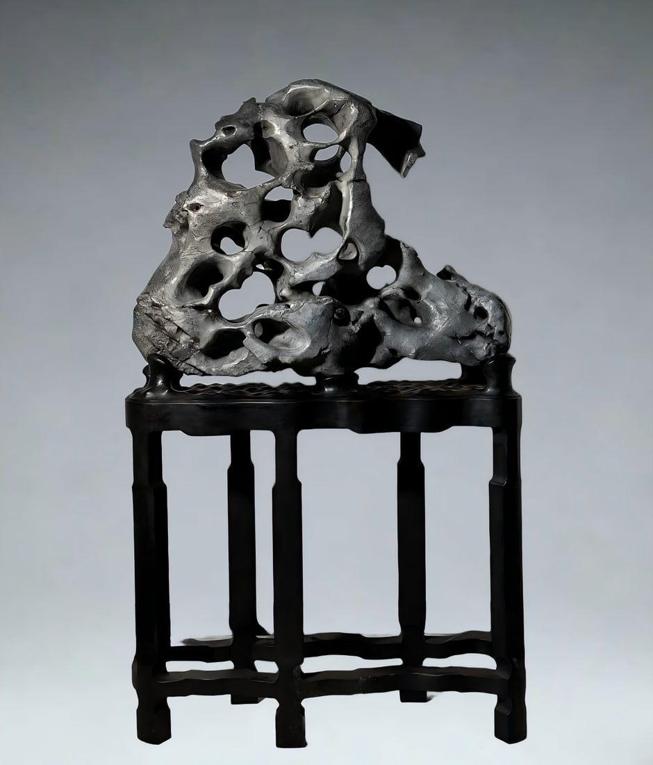 A Qing Dynasty Taihu Shishanzi Hall Ornament: Qing Dynasty Taihu Shishanzi Hall Ornaments SIZE: H:140cm W:82cm T:25cm (The Dimensions Of All Batches Are Manually Measured.If You Need More Detailed Information, Please Contact Our Customer Service 