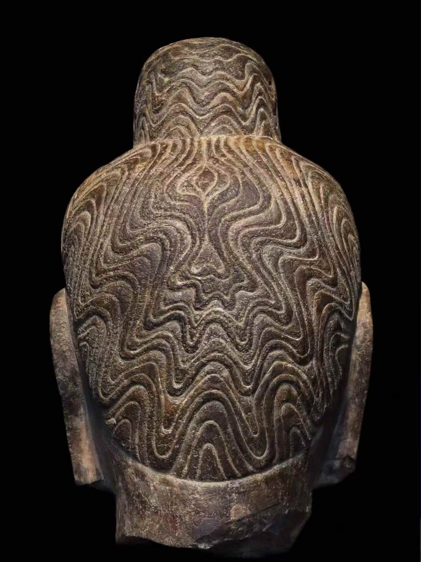 A Great Wei bluestone Buddha head - 6